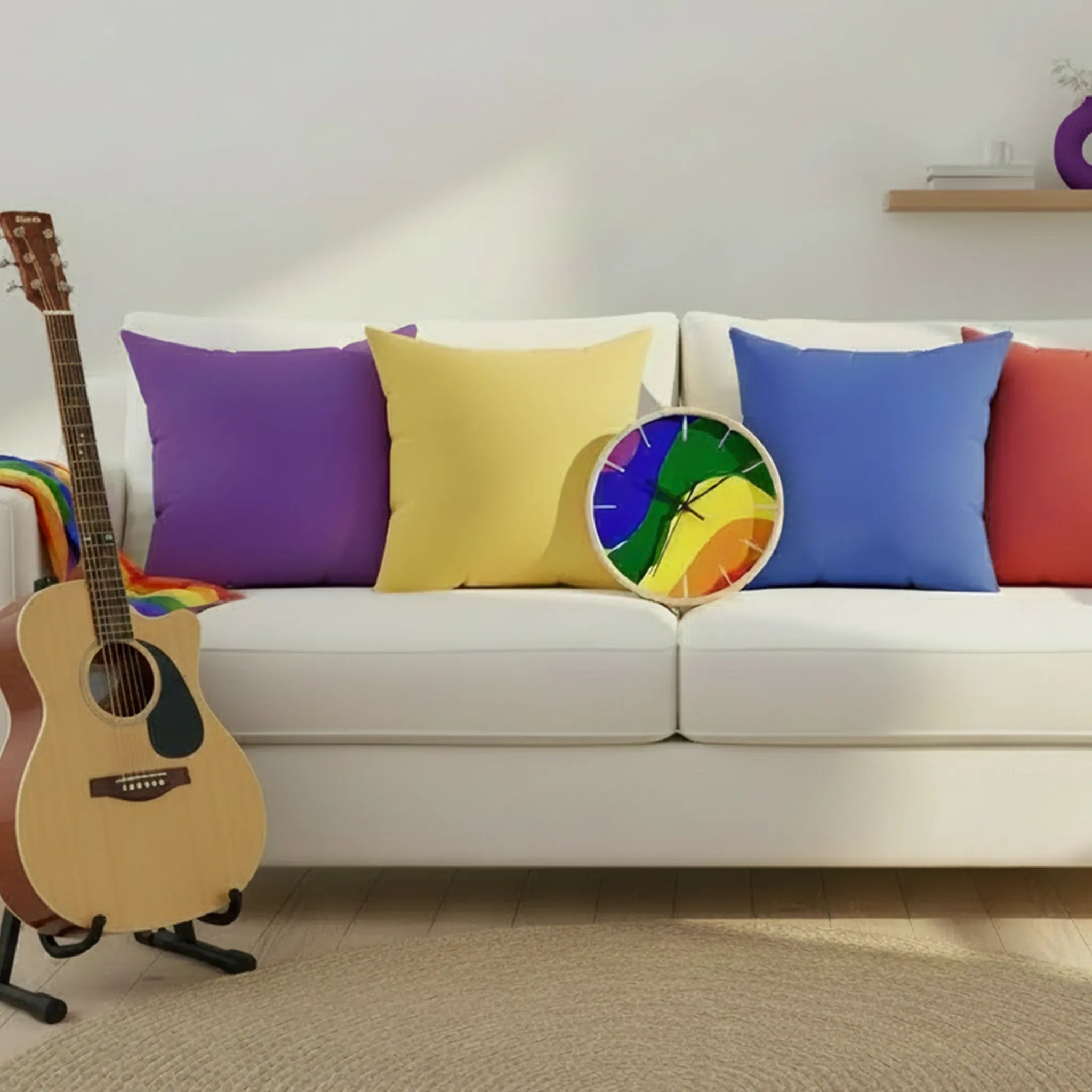 Bold colorful Pride collection featuring inclusive art prints and home decor.