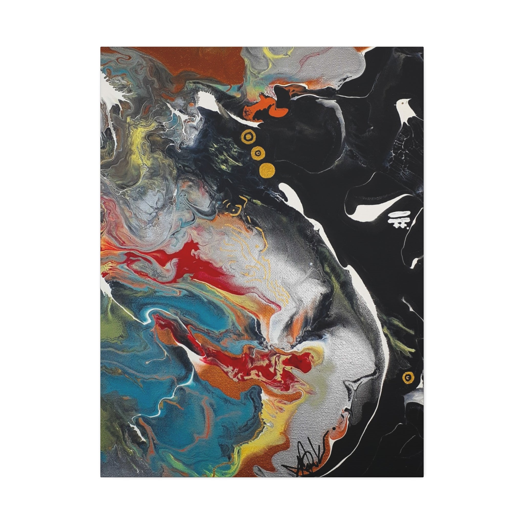 "Silver Bird" Modern Abstract Canvas Art Wall Decor