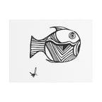Mermaid Fish Line Art Modern Wall Decor