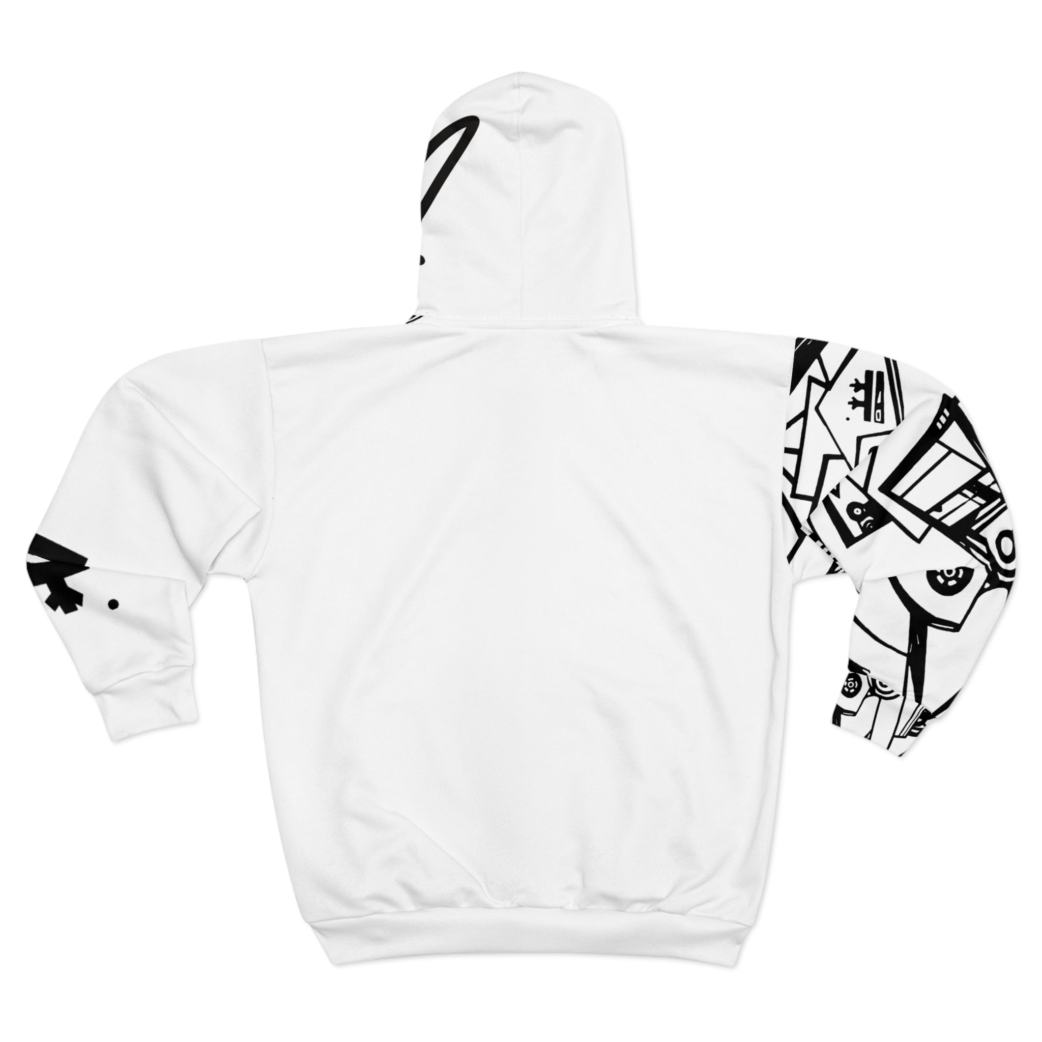Creative Graphic Art Unique Urban Full-Zip Hoodie