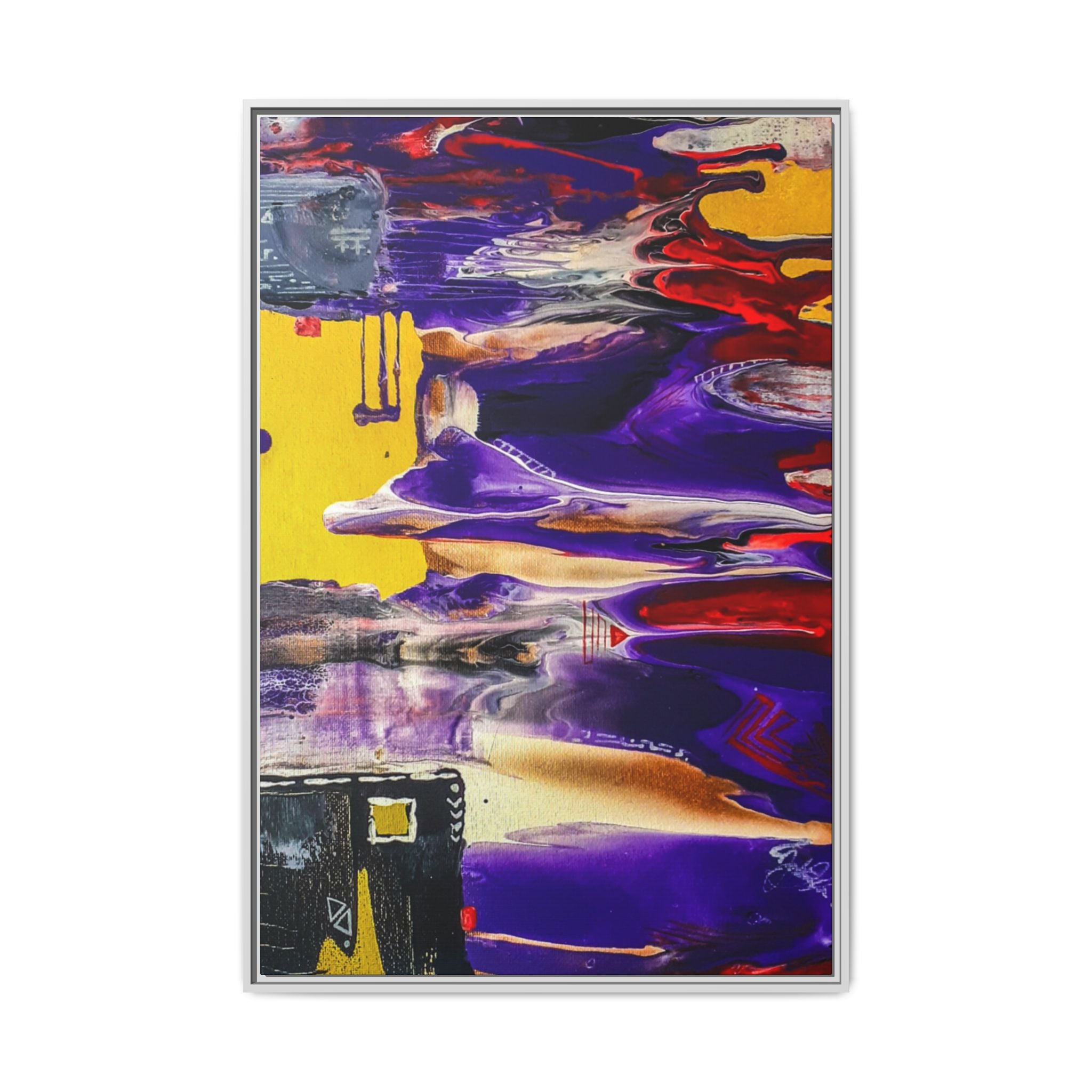 Vibrant Tribal Modern Abstract Framed Wall Art Décor