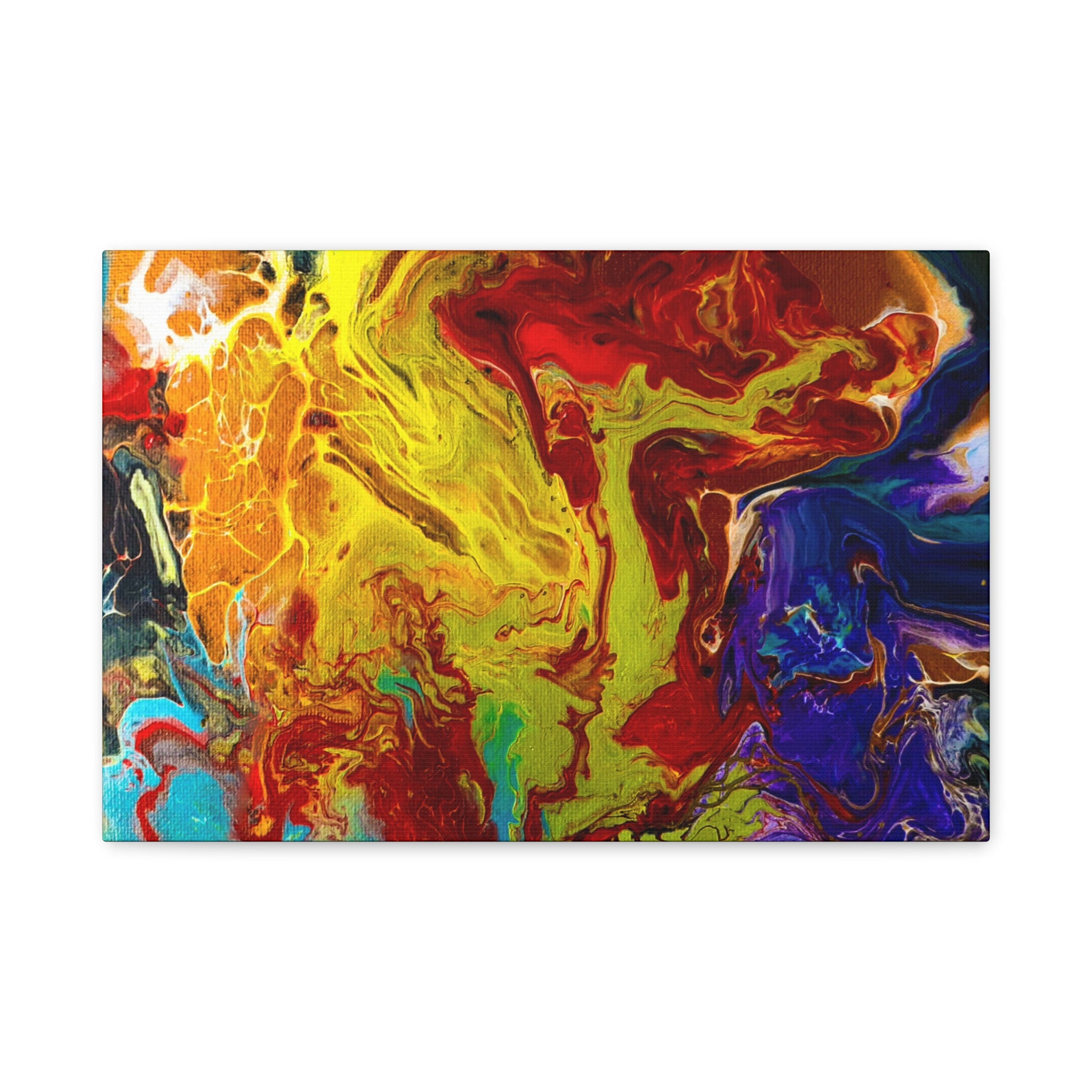 "Red Rain" Vibrant Abstract Canvas Wall Art Decor