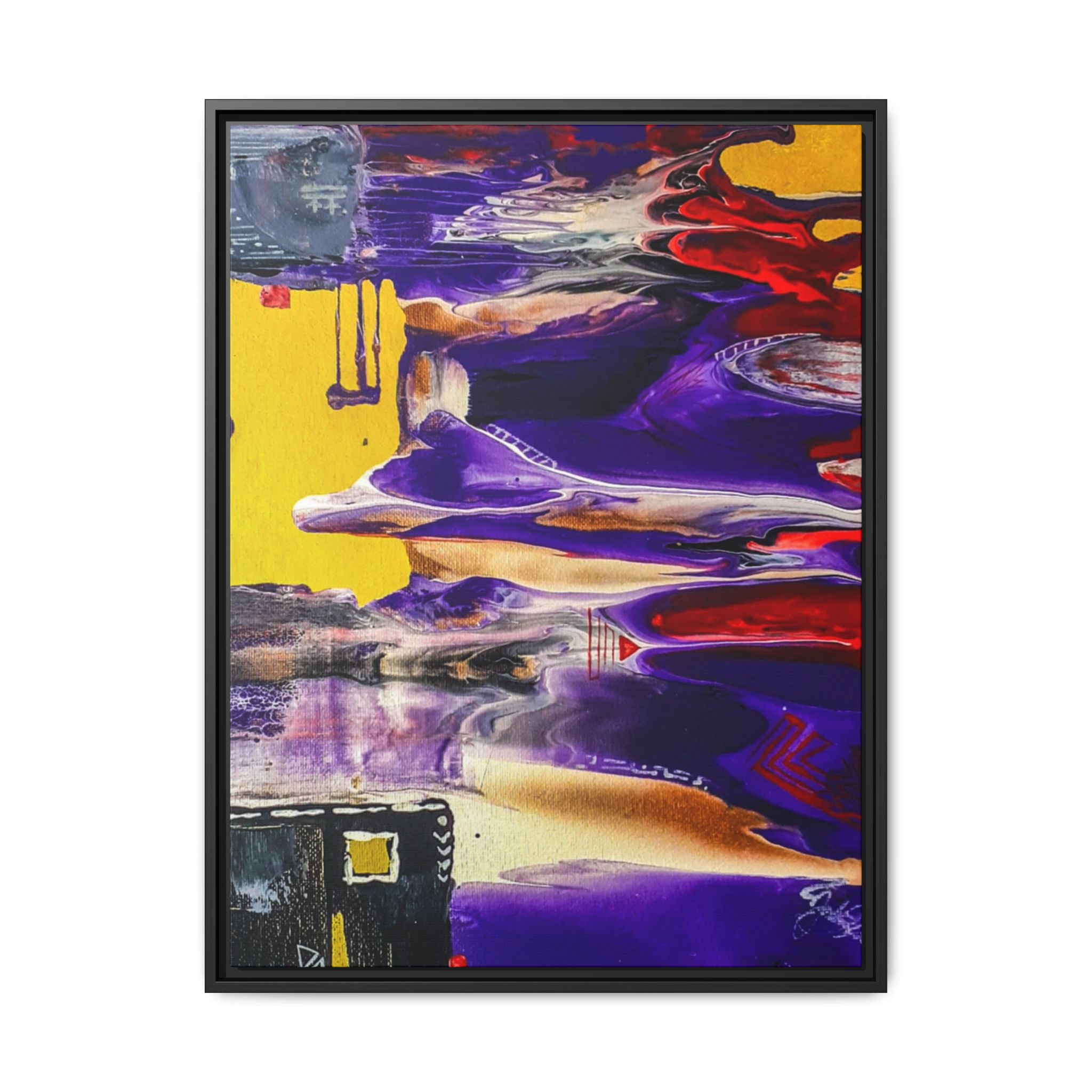 Vibrant Tribal Modern Abstract Framed Wall Art Décor