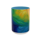 Vibrant Abstract Colorful Ceramic Cup