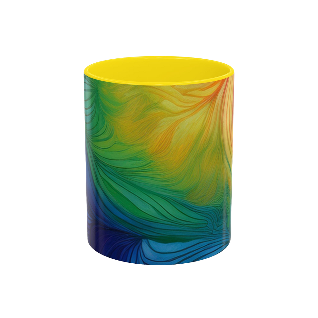 Vibrant Abstract Colorful Ceramic Cup