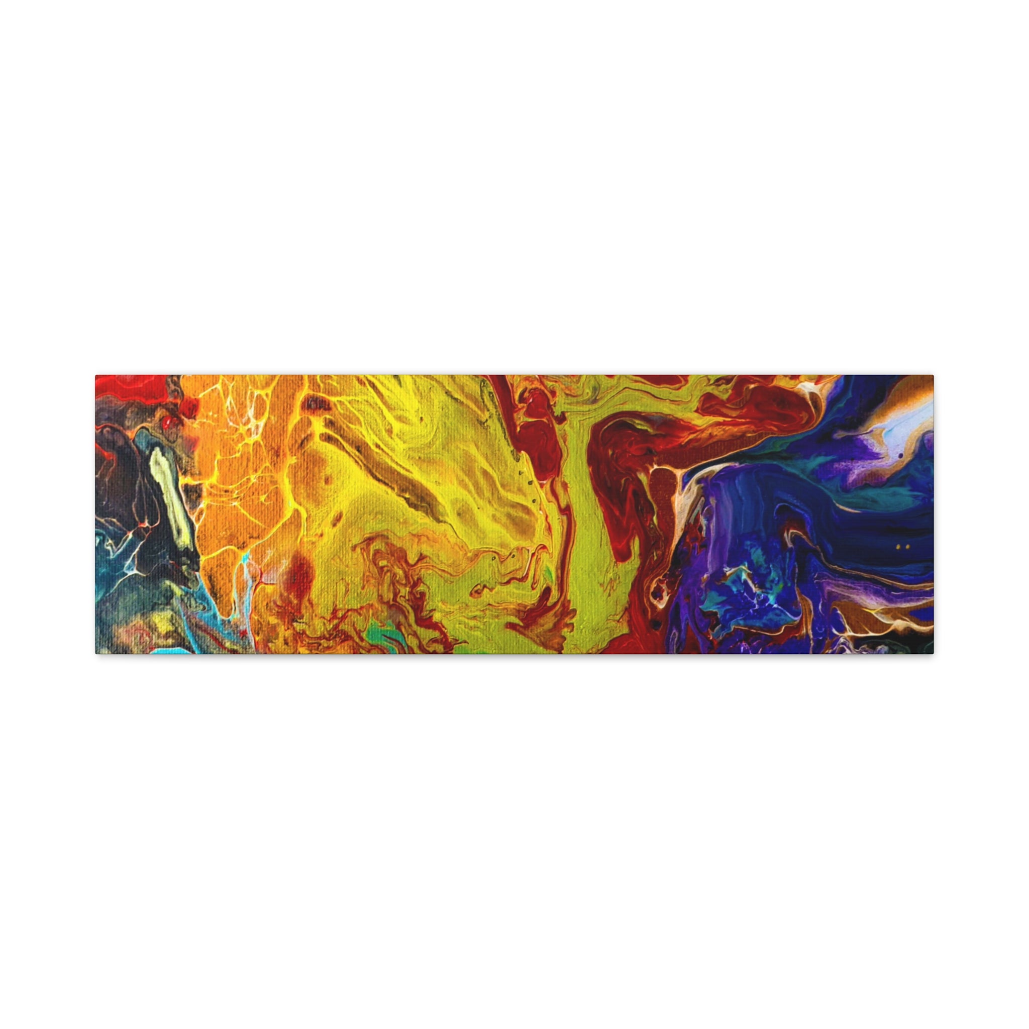 "Red Rain" Vibrant Abstract Canvas Wall Art Decor