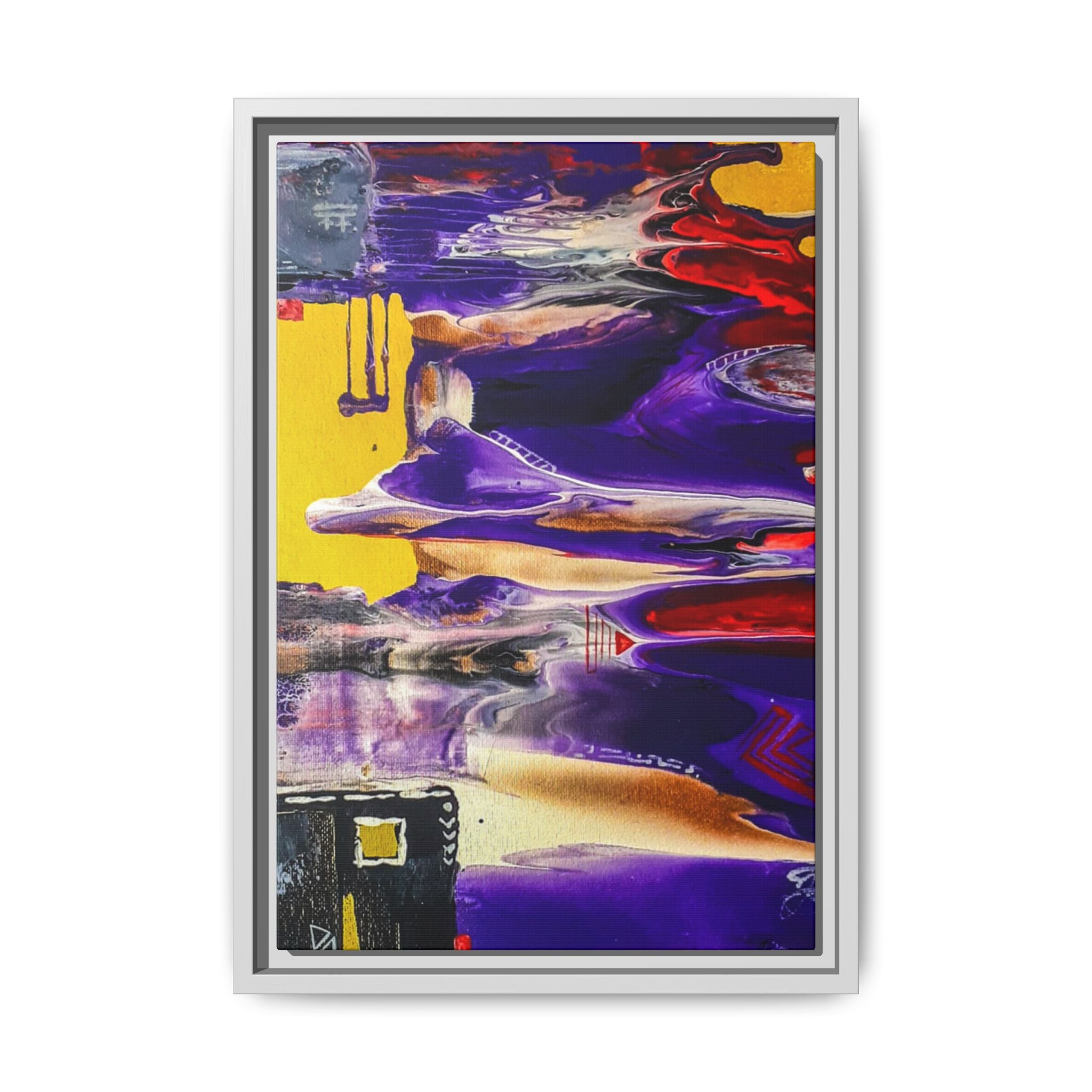 Vibrant Tribal Modern Abstract Framed Wall Art Décor