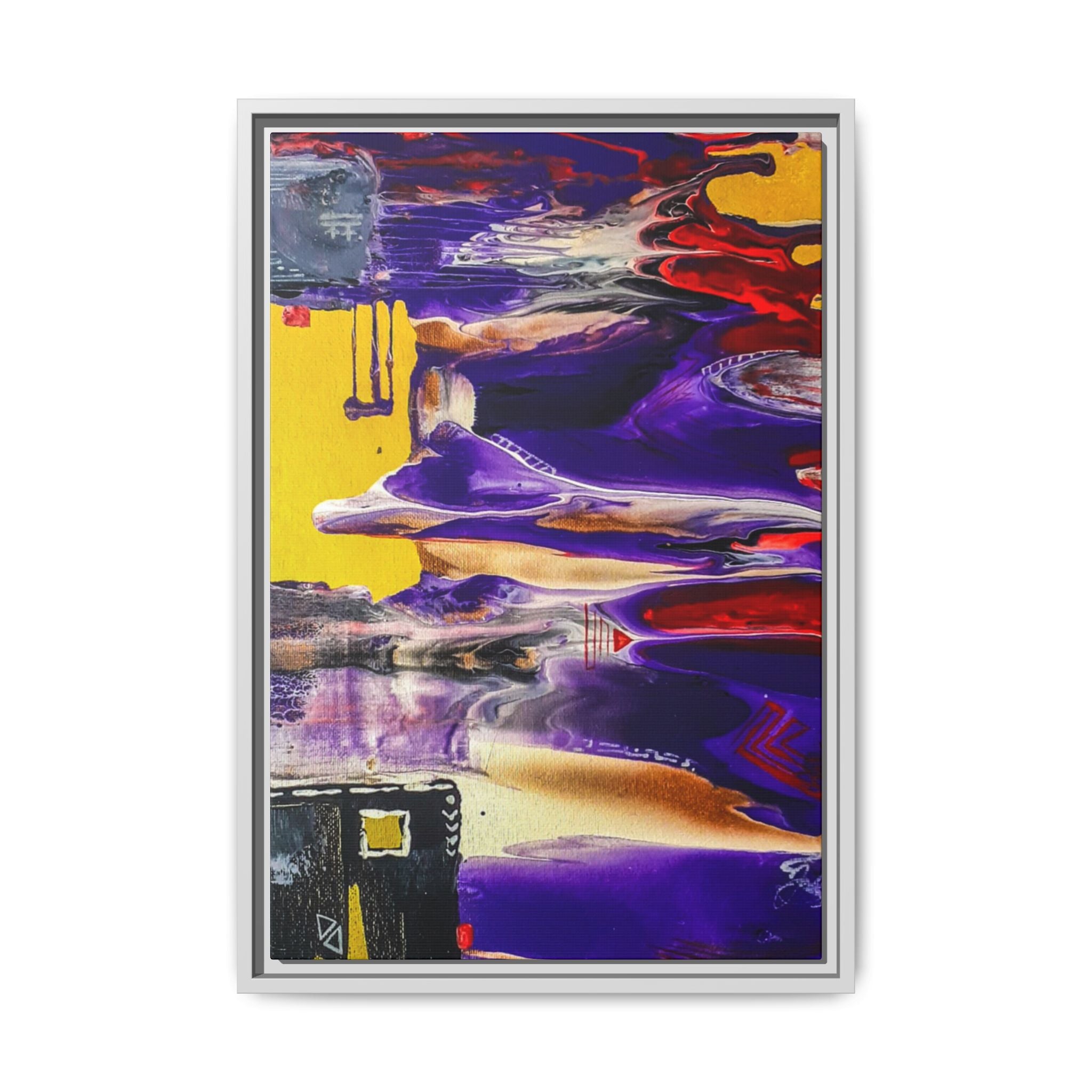 Vibrant Tribal Modern Abstract Framed Wall Art Décor