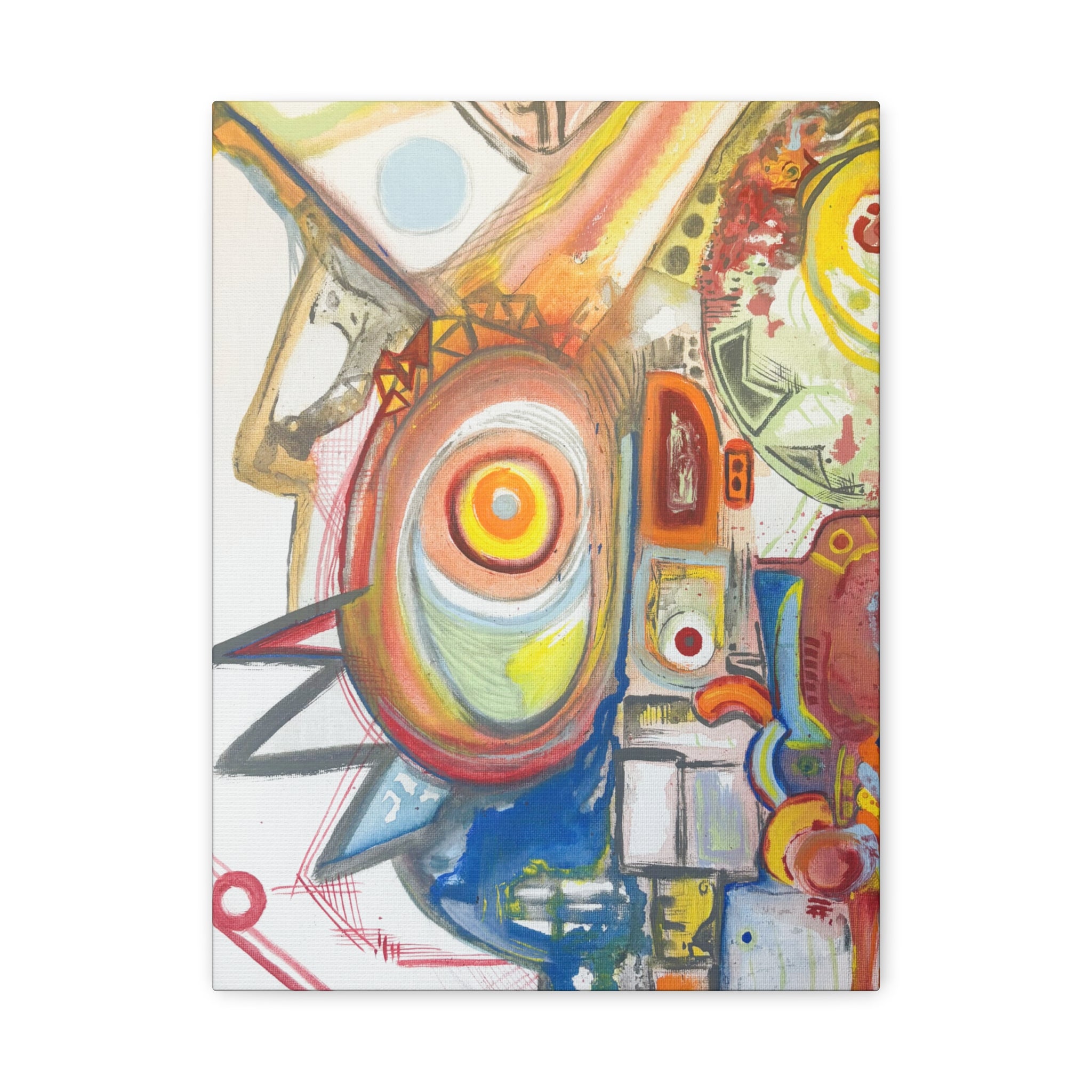 "Bird Man" Contemporary Abstract Canvas Art