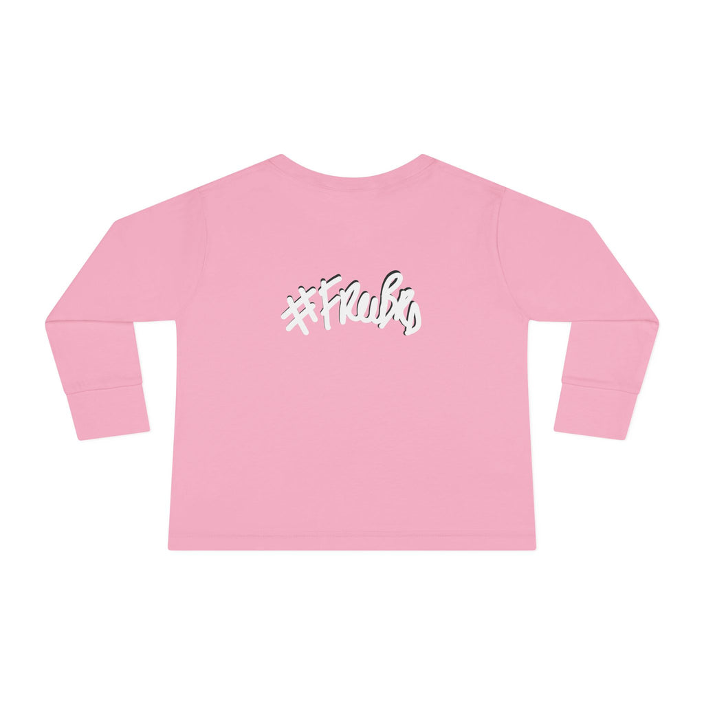 Toddler Long Sleeve Tee with Playful Rocket Graphic Design