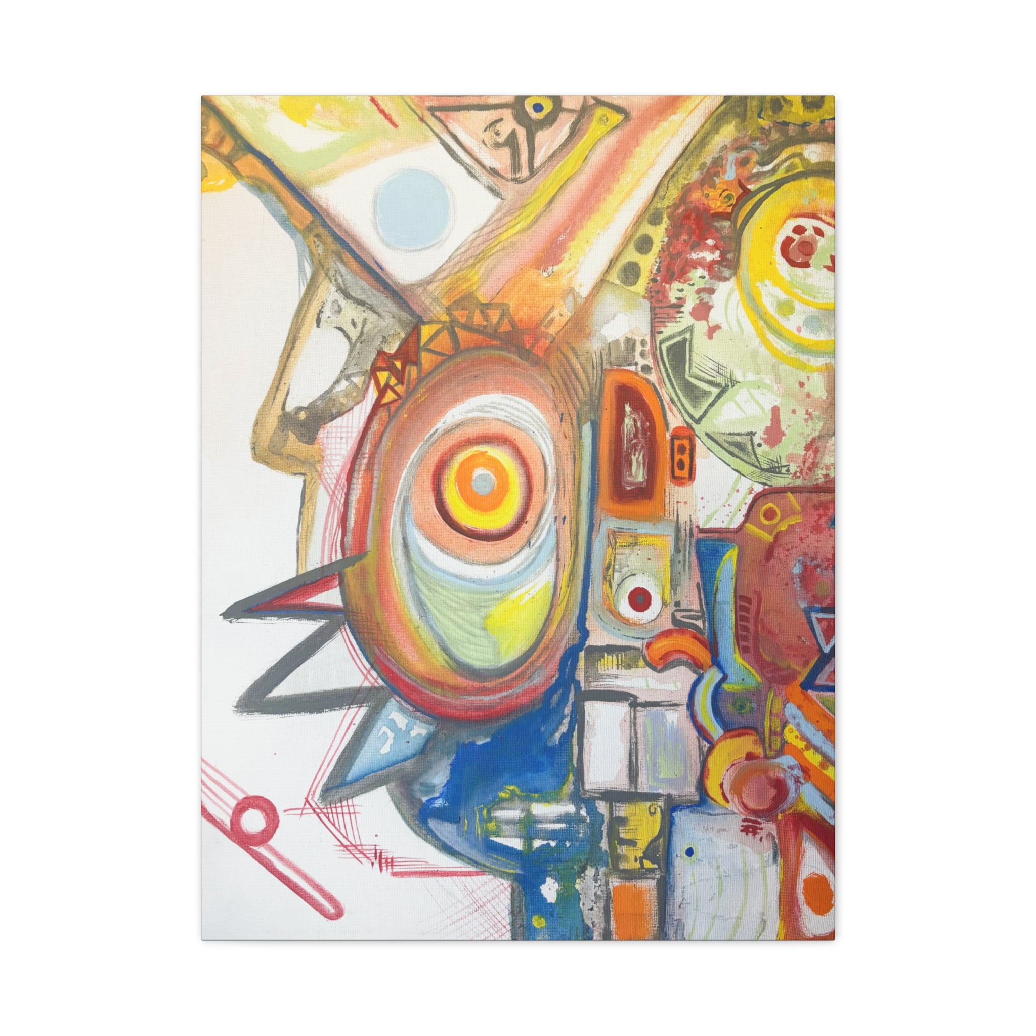 "Bird Man" Contemporary Abstract Canvas Art