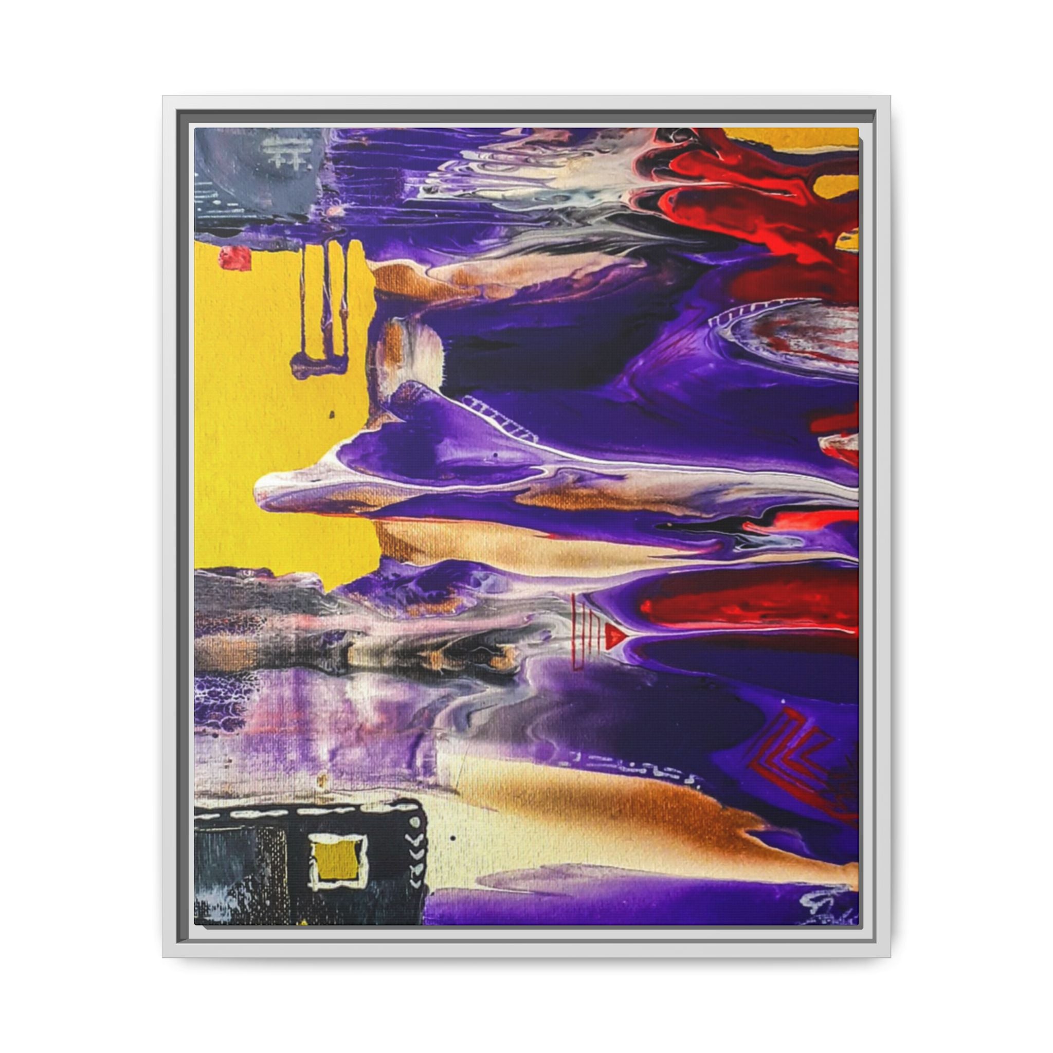 Vibrant Tribal Modern Abstract Framed Wall Art Décor