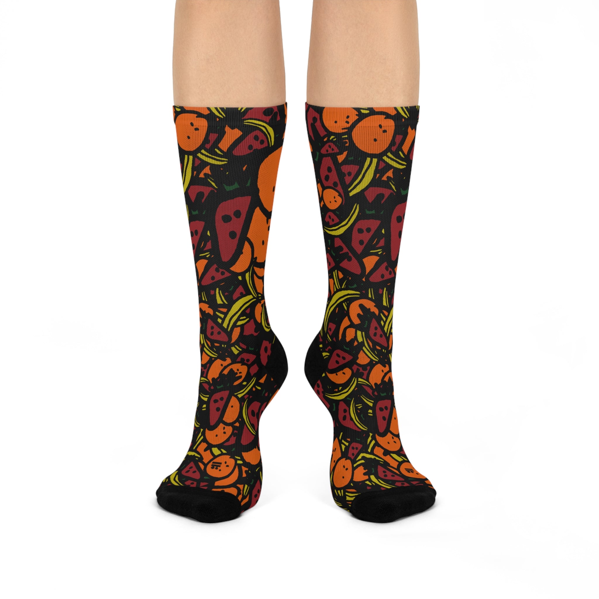 Strawnana Fruit Mid-calf Crew Socks for Fruit Lovers