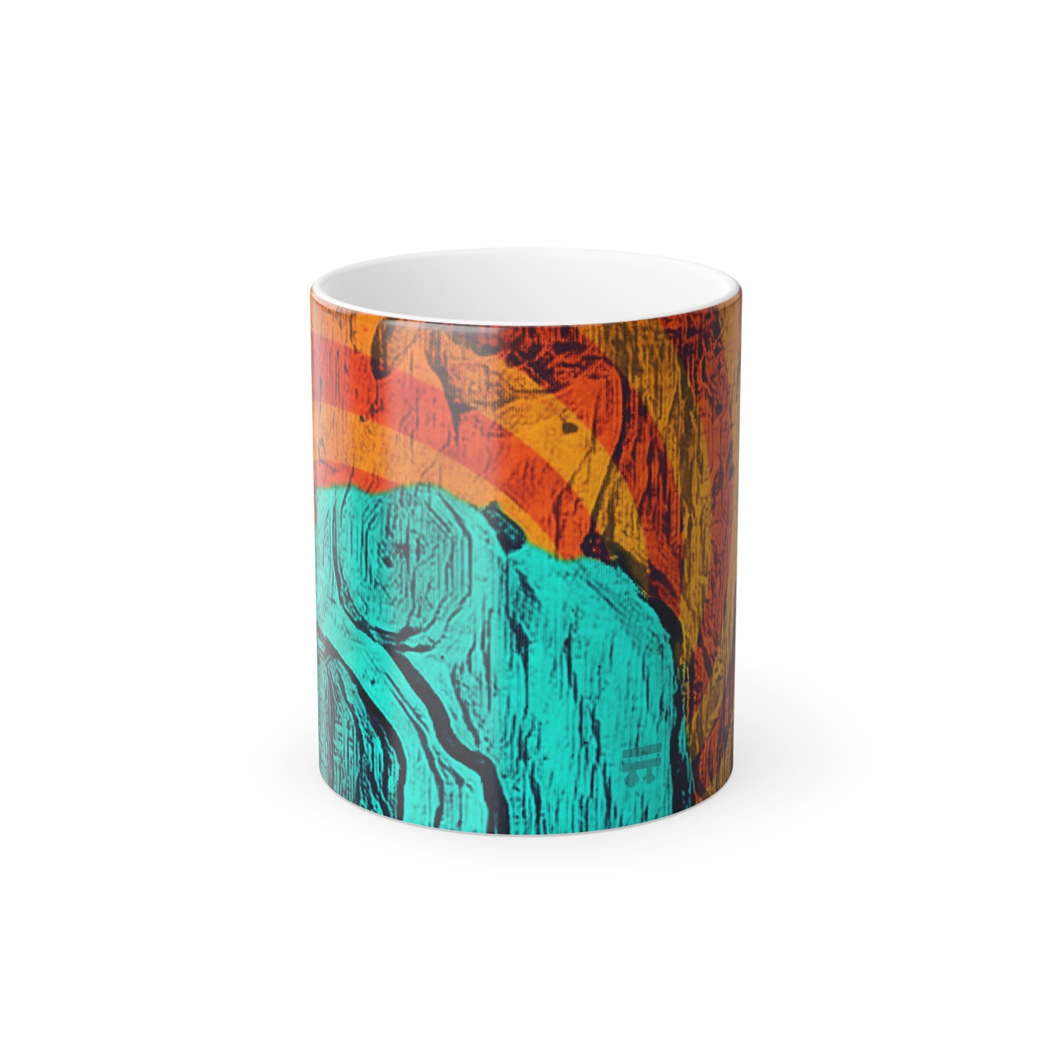 Unique Graphic Art Color Changing Ceramic Cup