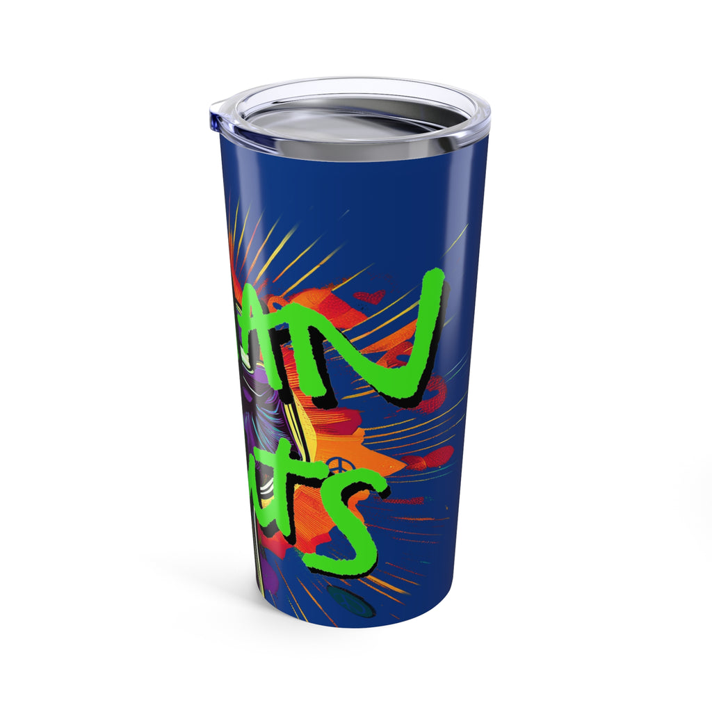 Human Rights Neon Graffiti Tumbler