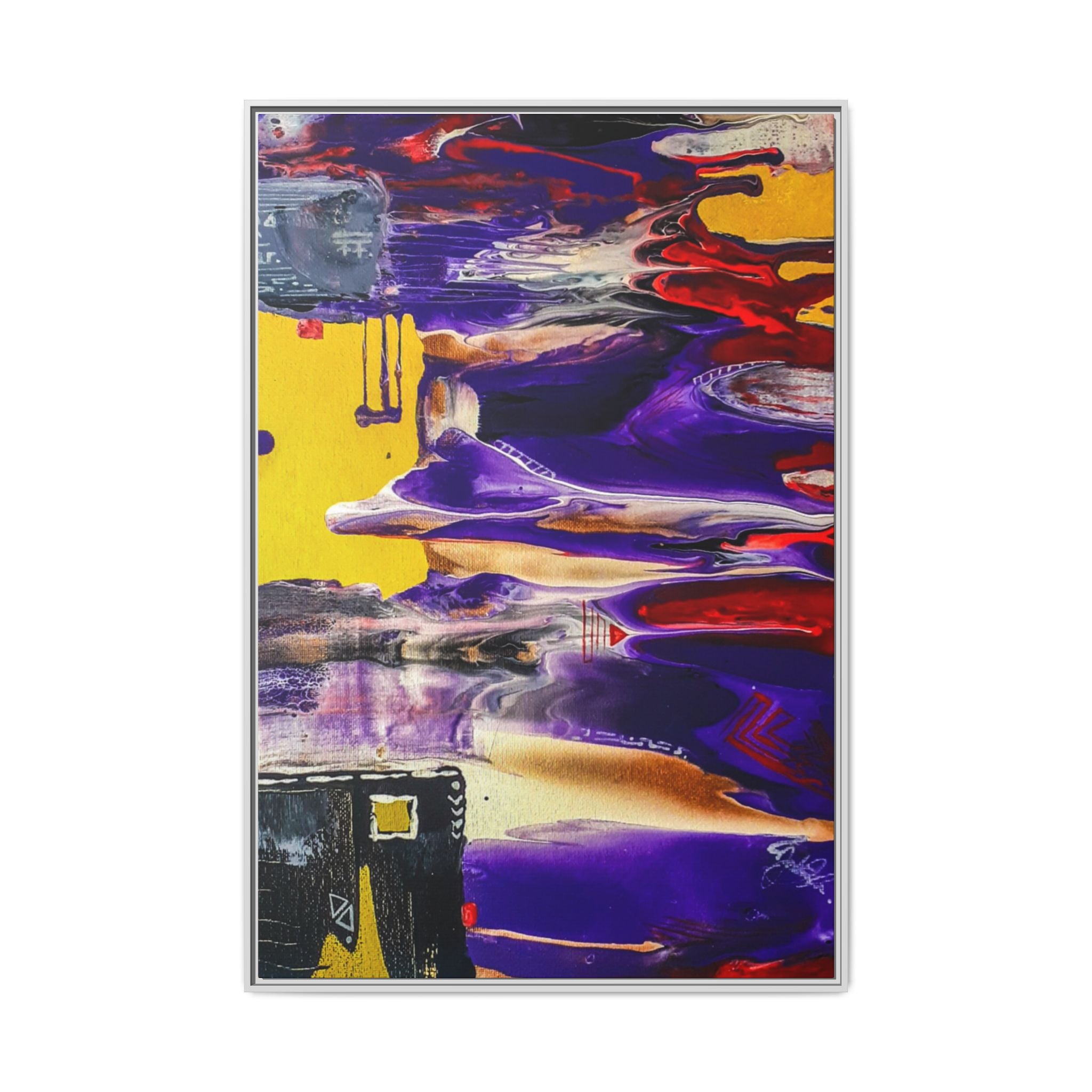 Vibrant Tribal Modern Abstract Framed Wall Art Décor