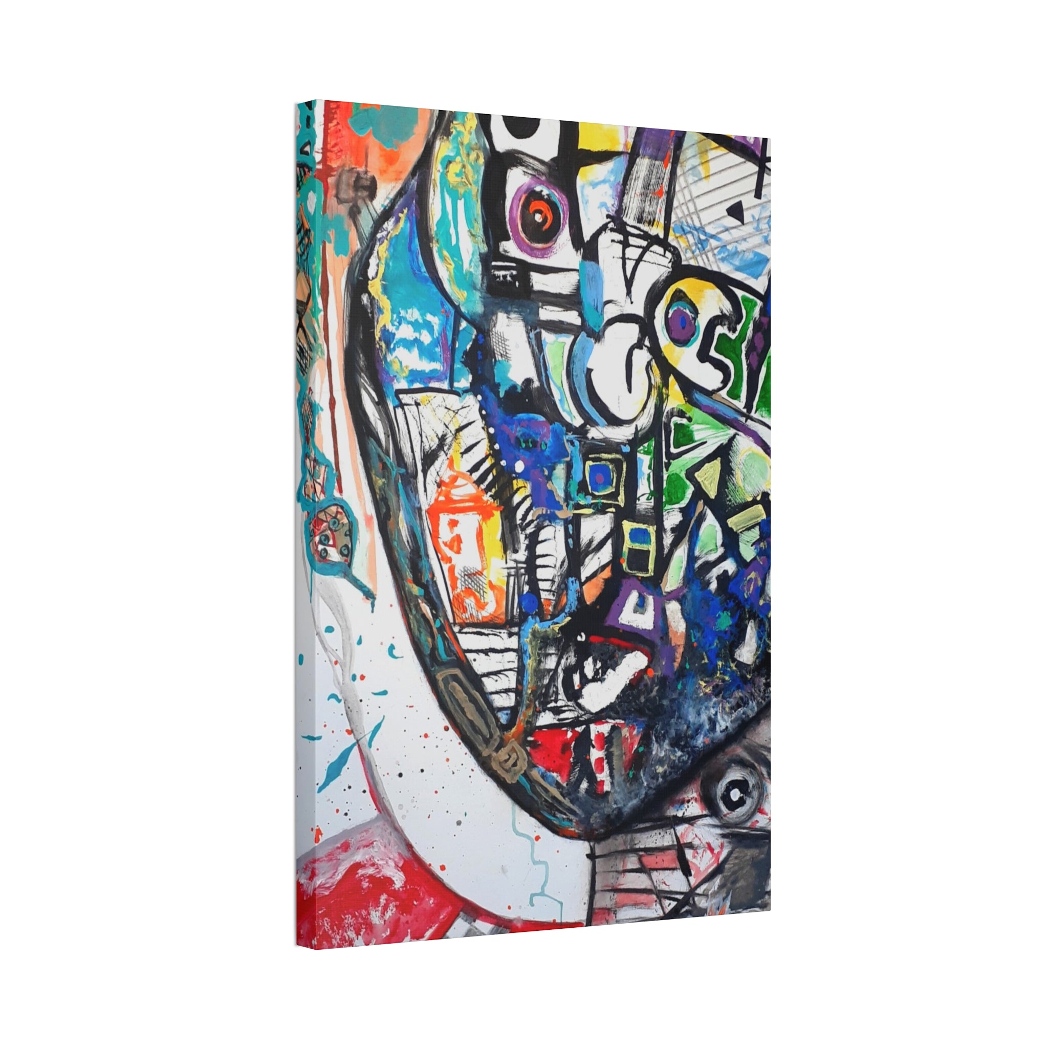 "Frankly" Contemporary Surrealistic Abstraction Canvas Art