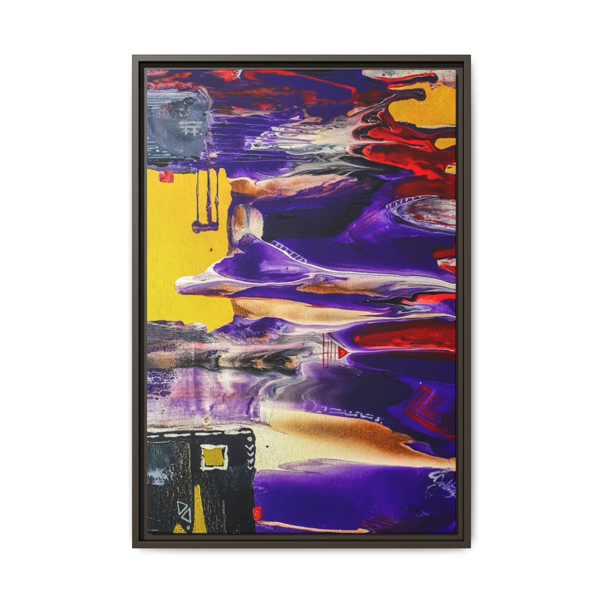 Vibrant Tribal Modern Abstract Framed Wall Art Décor
