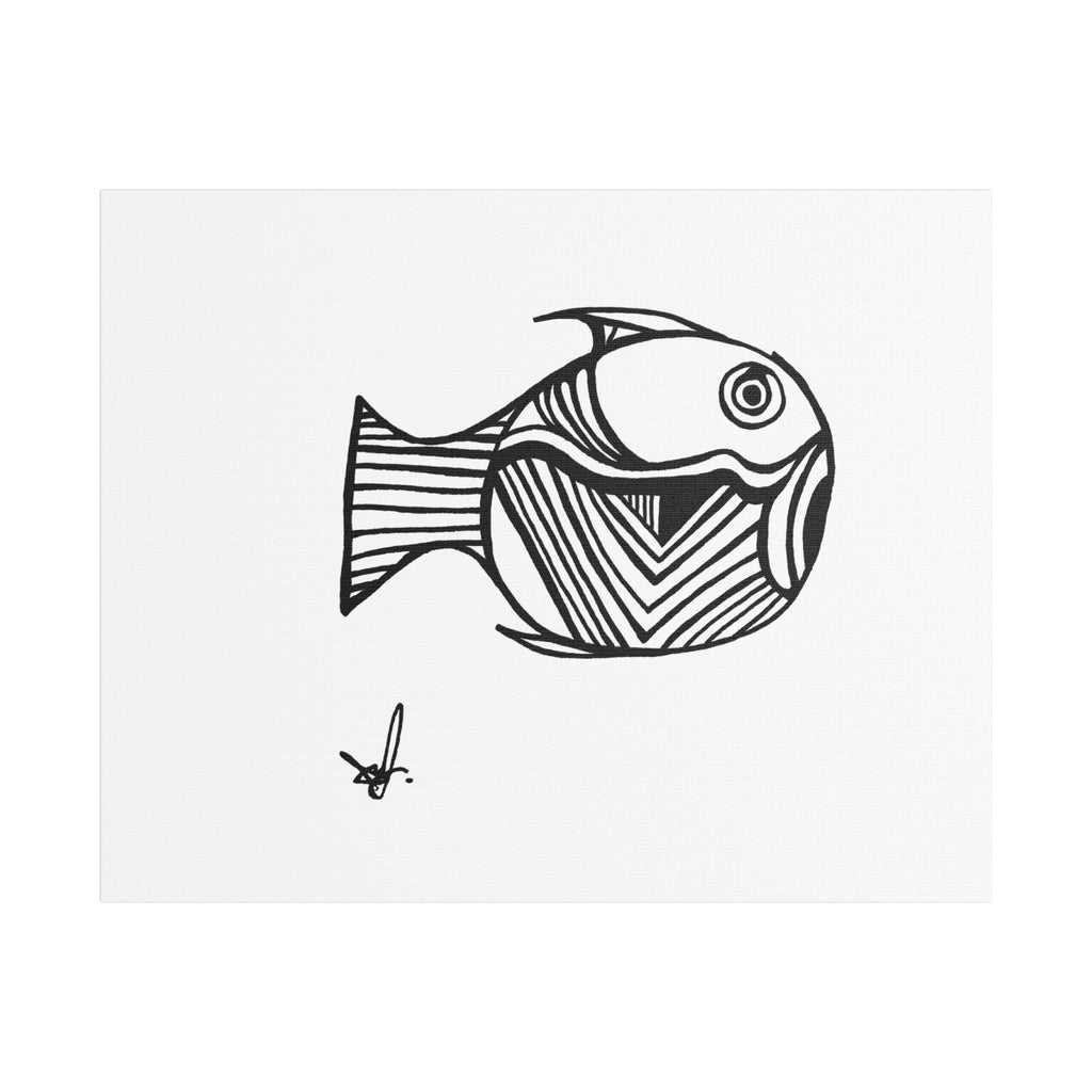 Mermaid Fish Line Art Modern Wall Decor