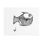 Mermaid Fish Line Art Modern Wall Decor