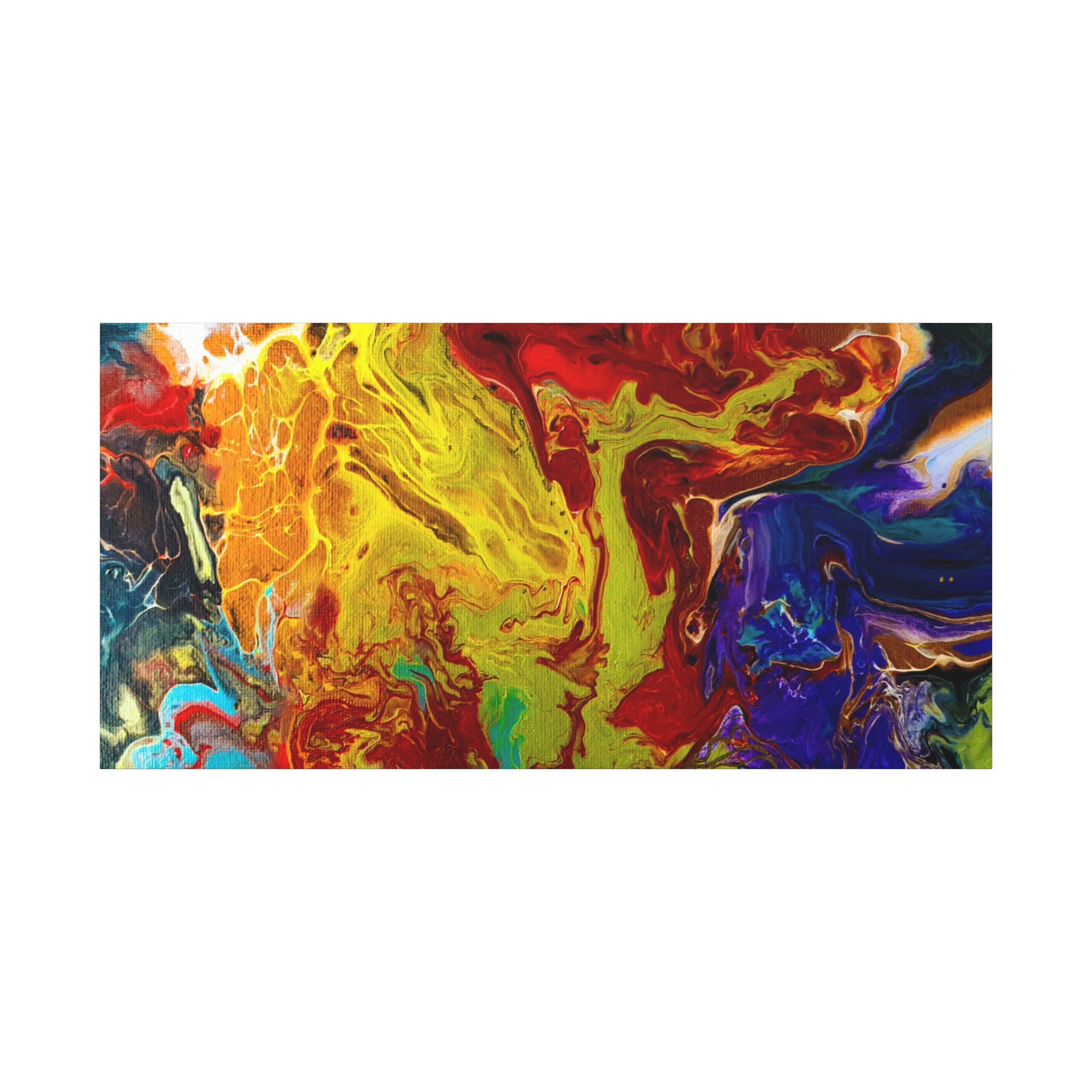 "Red Rain" Vibrant Abstract Canvas Wall Art Decor