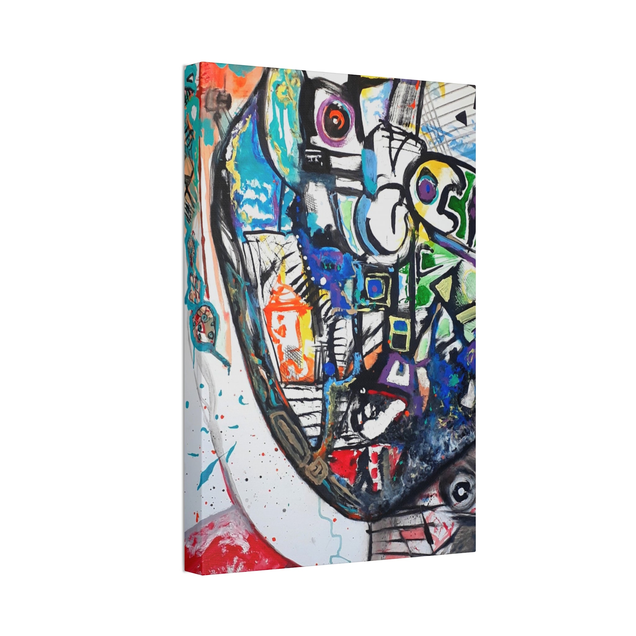 "Frankly" Contemporary Surrealistic Abstraction Canvas Art