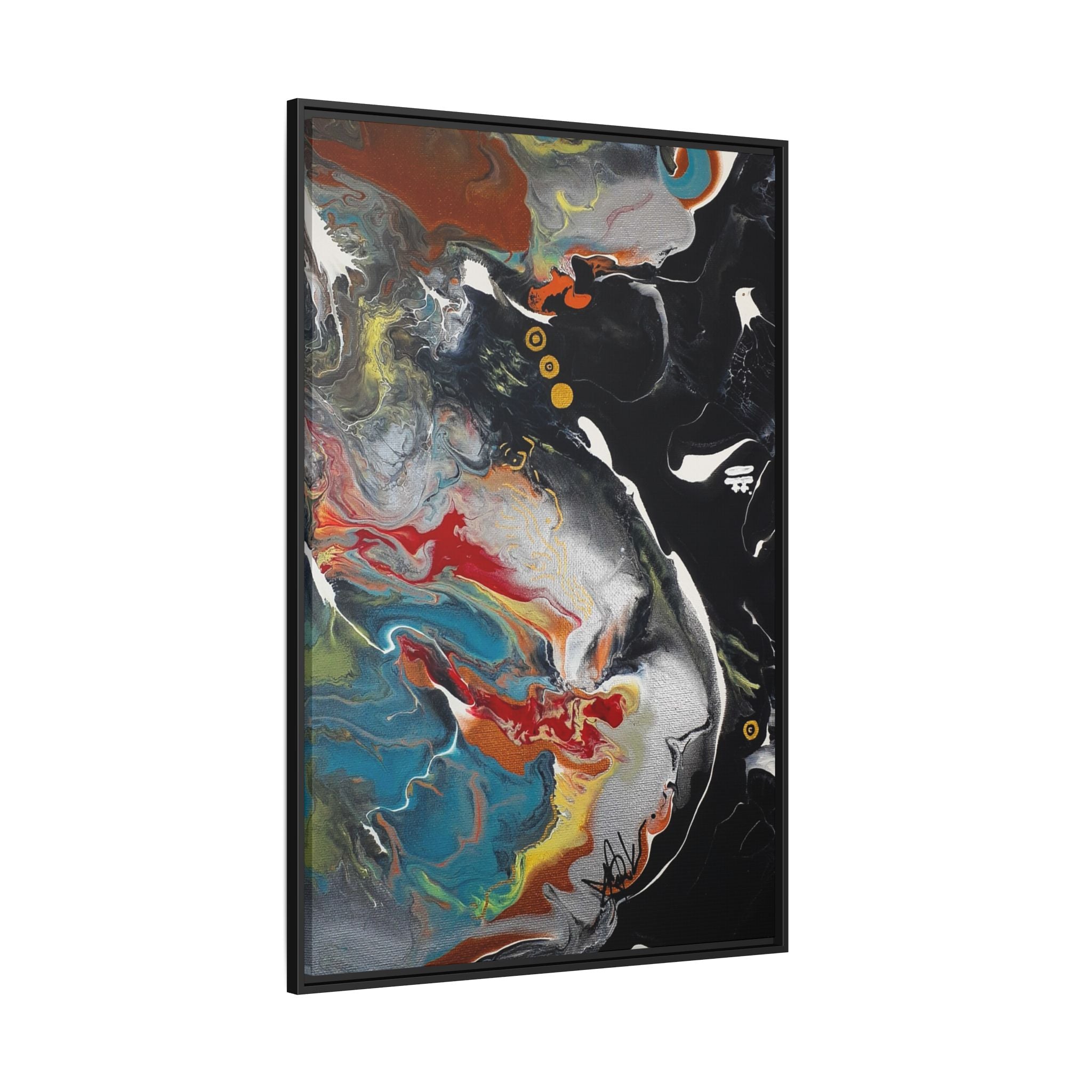 Silver Bird Modern Abstract Canvas Wall Art Decor