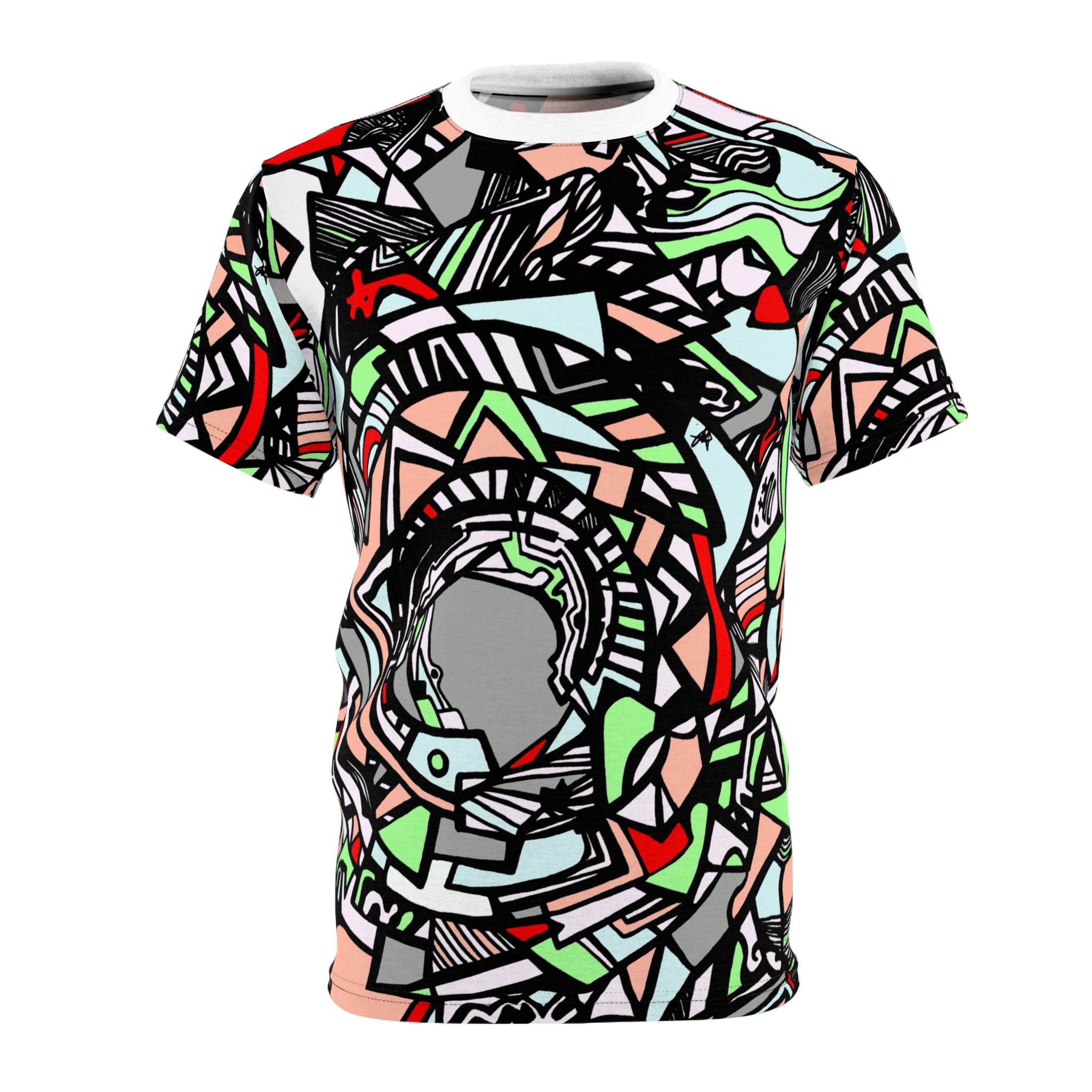 Colorful Abstract Graphic Apparel, Unique Fashion Top