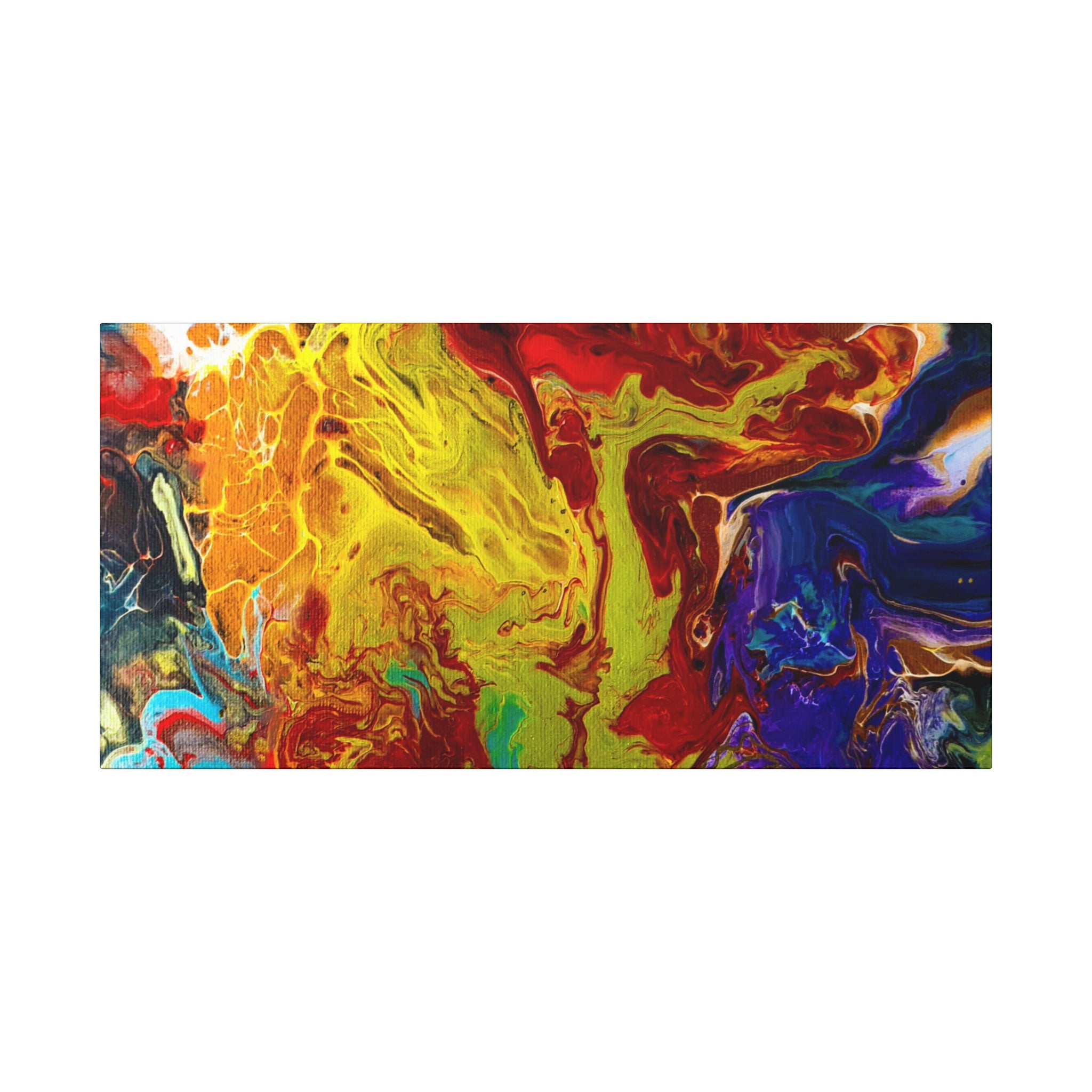 "Red Rain" Vibrant Abstract Canvas Wall Art Decor