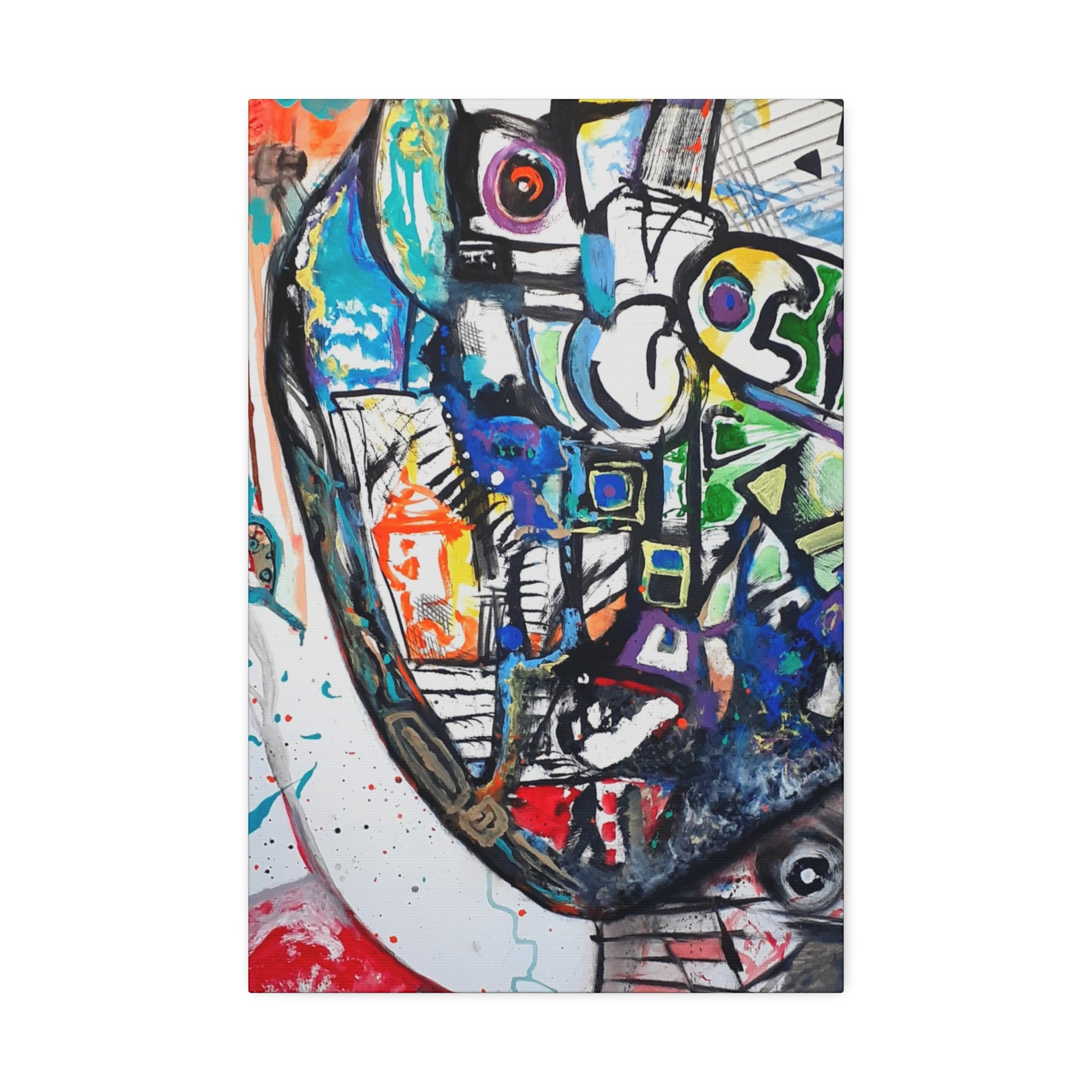 "Frankly" Contemporary Surrealistic Abstraction Canvas Art