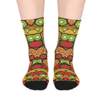 Owl Fruit Pattern Mid-Length Socks