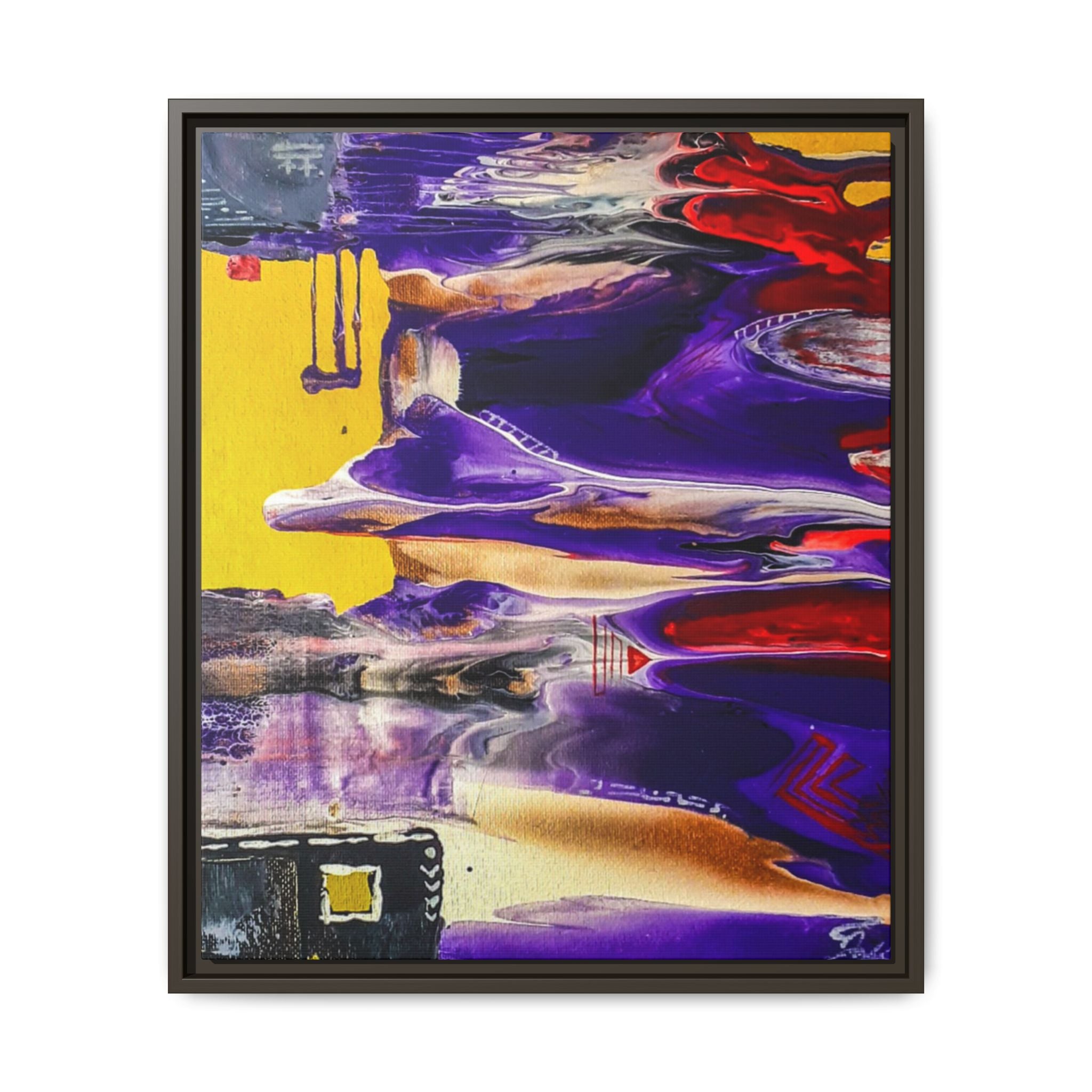 Vibrant Tribal Modern Abstract Framed Wall Art Décor