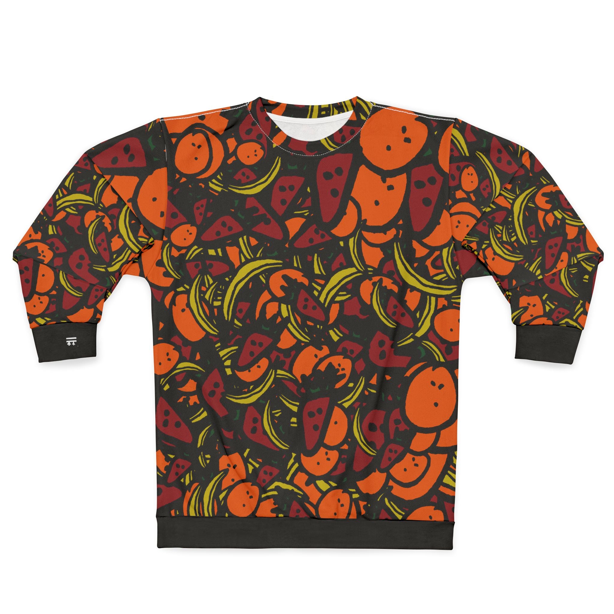 Strawnana Orange Fruit Colorful Pull Over Sweatshirt
