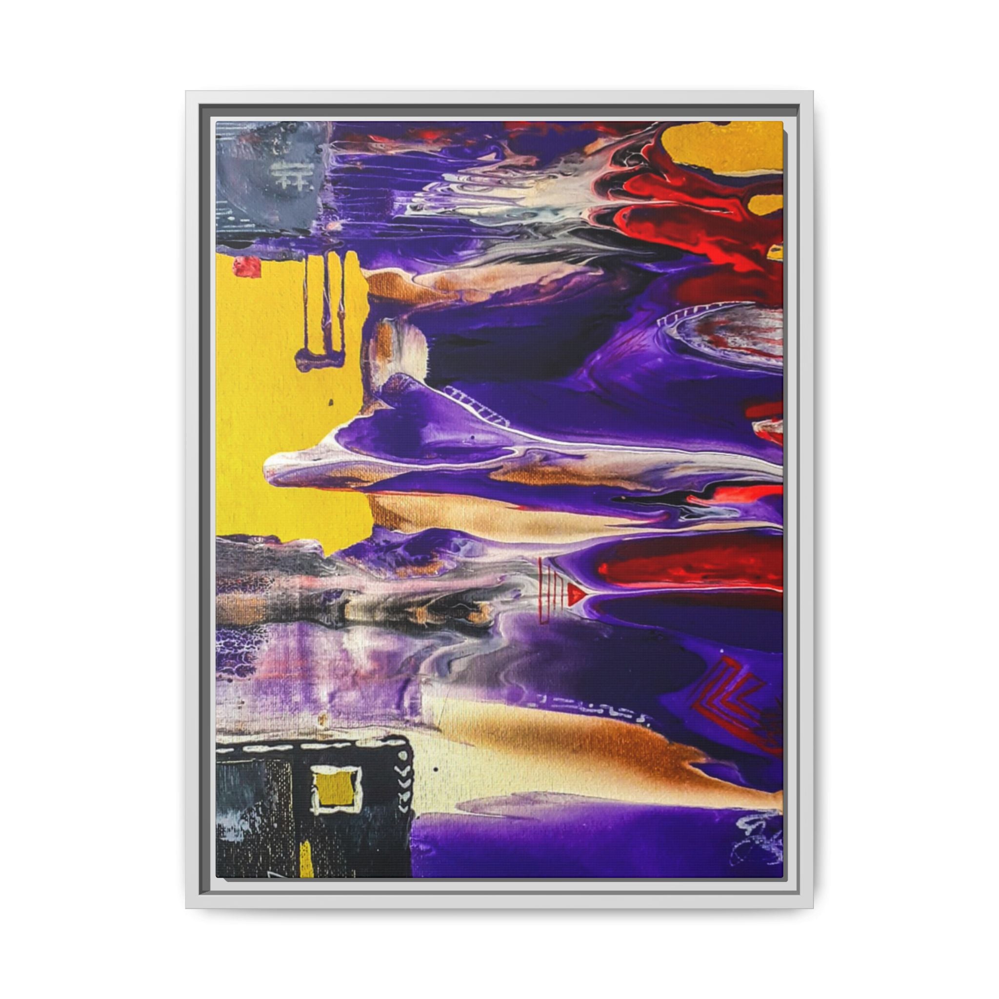 Vibrant Tribal Modern Abstract Framed Wall Art Décor