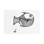 Mermaid Fish Line Art Modern Wall Decor