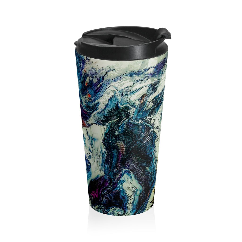 Abstract Stainless Steel Eco-Friendly Travel Mug