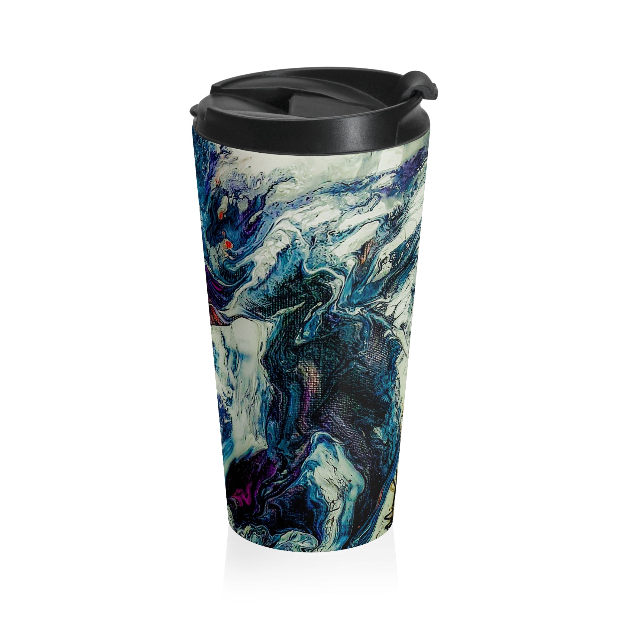 Abstract Stainless Steel Eco-Friendly Travel Mug