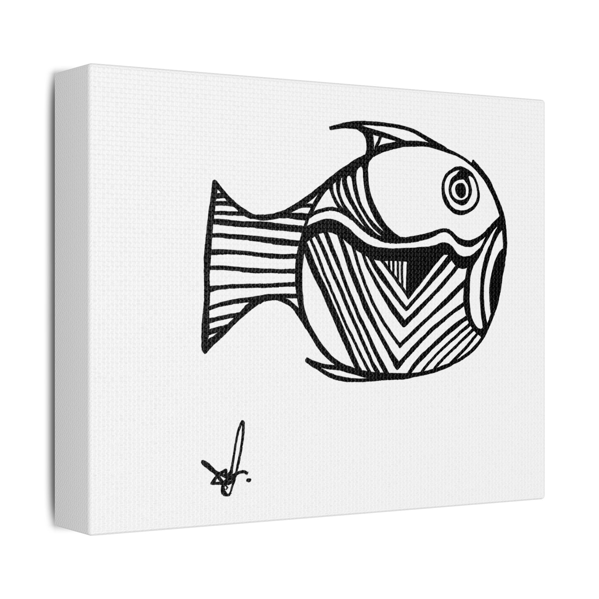 Mermaid Fish Line Art Modern Wall Decor