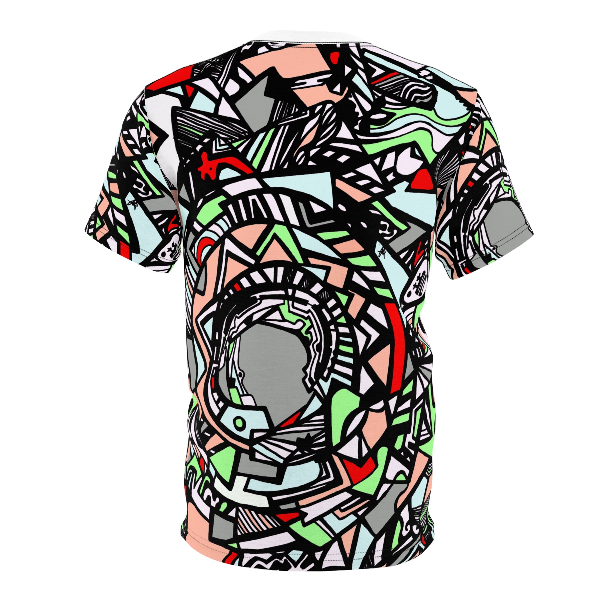 Colorful Abstract Graphic Apparel, Unique Fashion Top