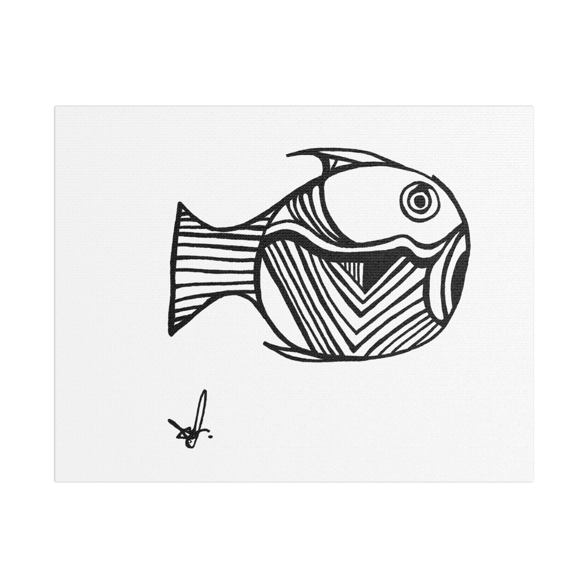 Mermaid Fish Line Art Modern Wall Decor
