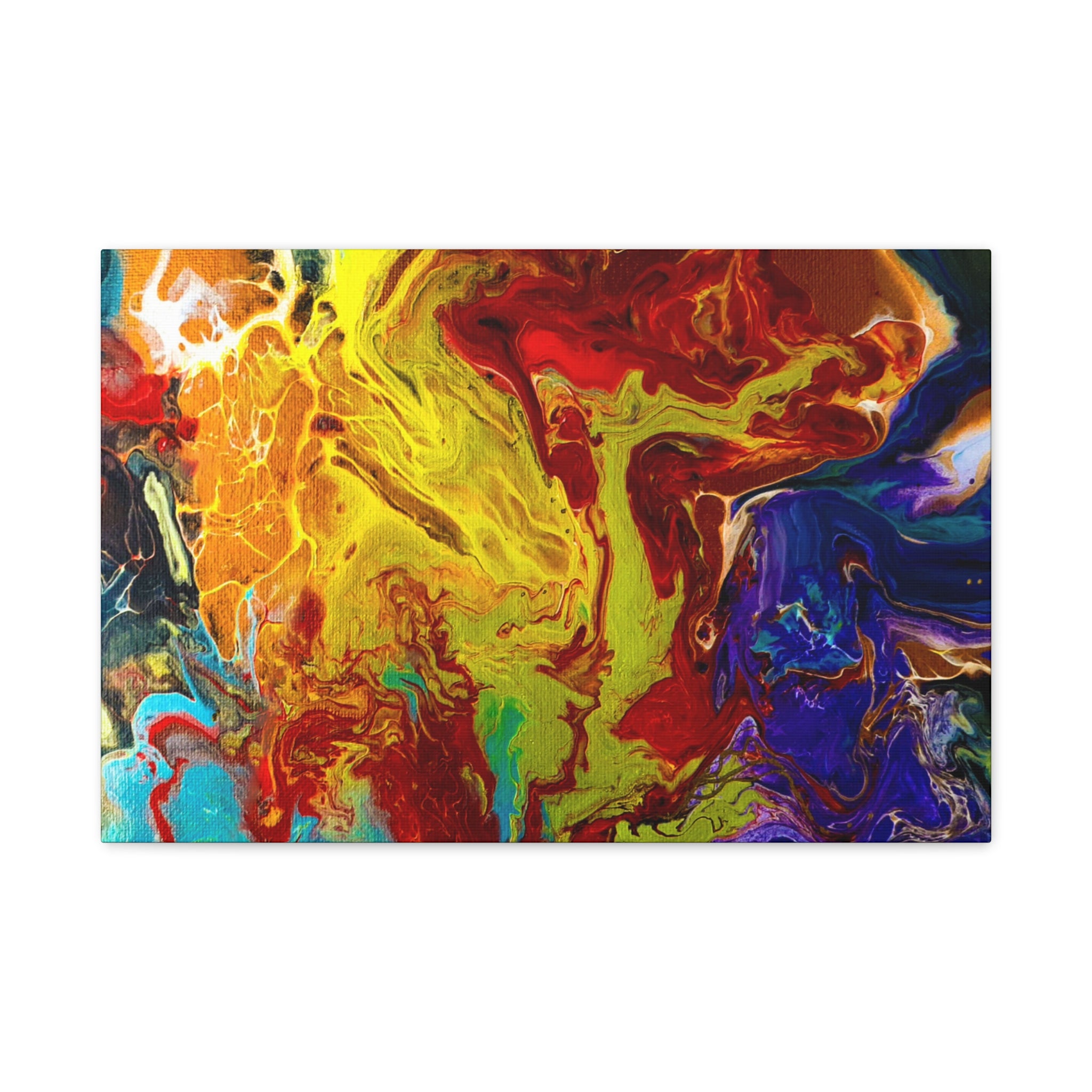 "Red Rain" Vibrant Abstract Canvas Wall Art Decor