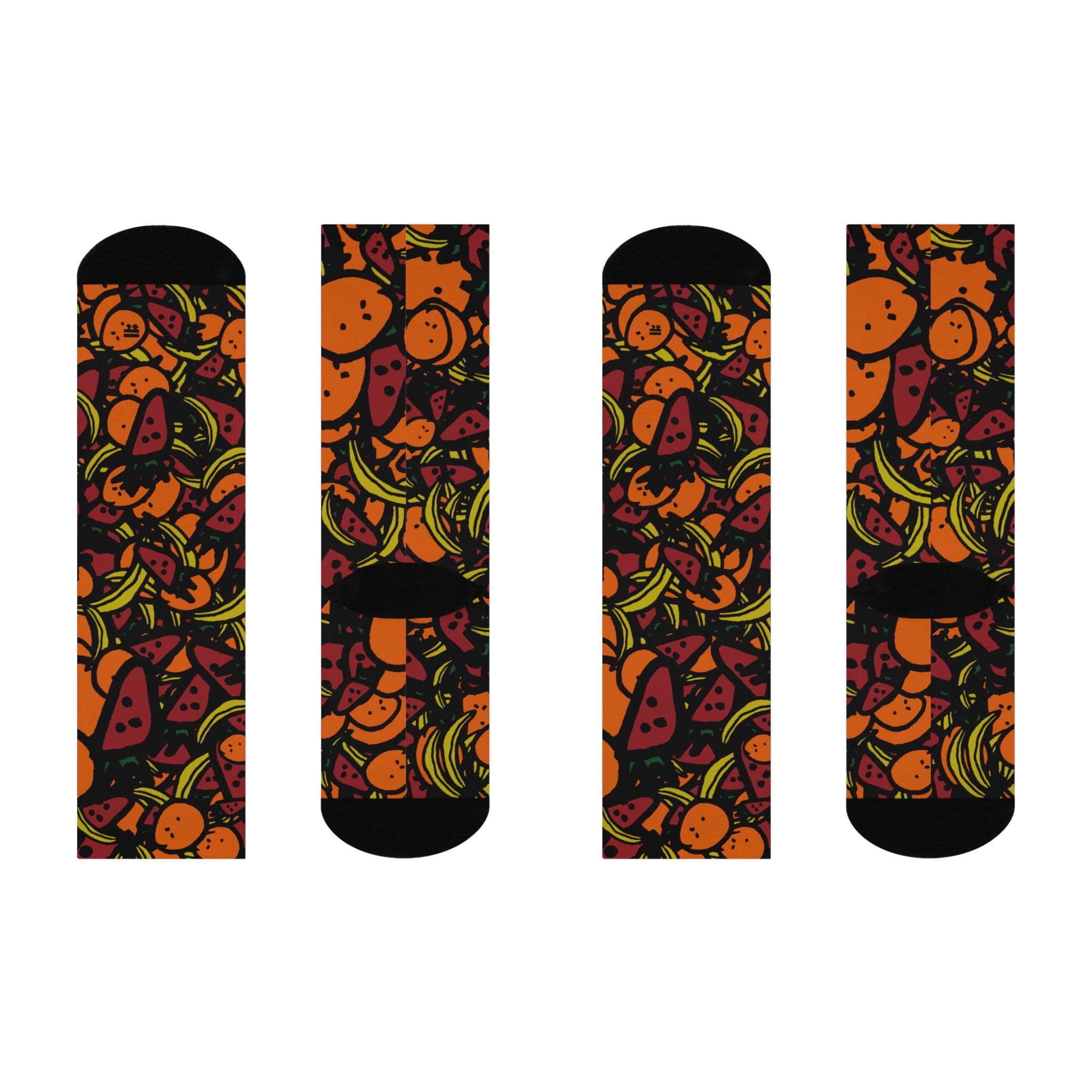 Strawnana Fruit Mid-calf Crew Socks for Fruit Lovers