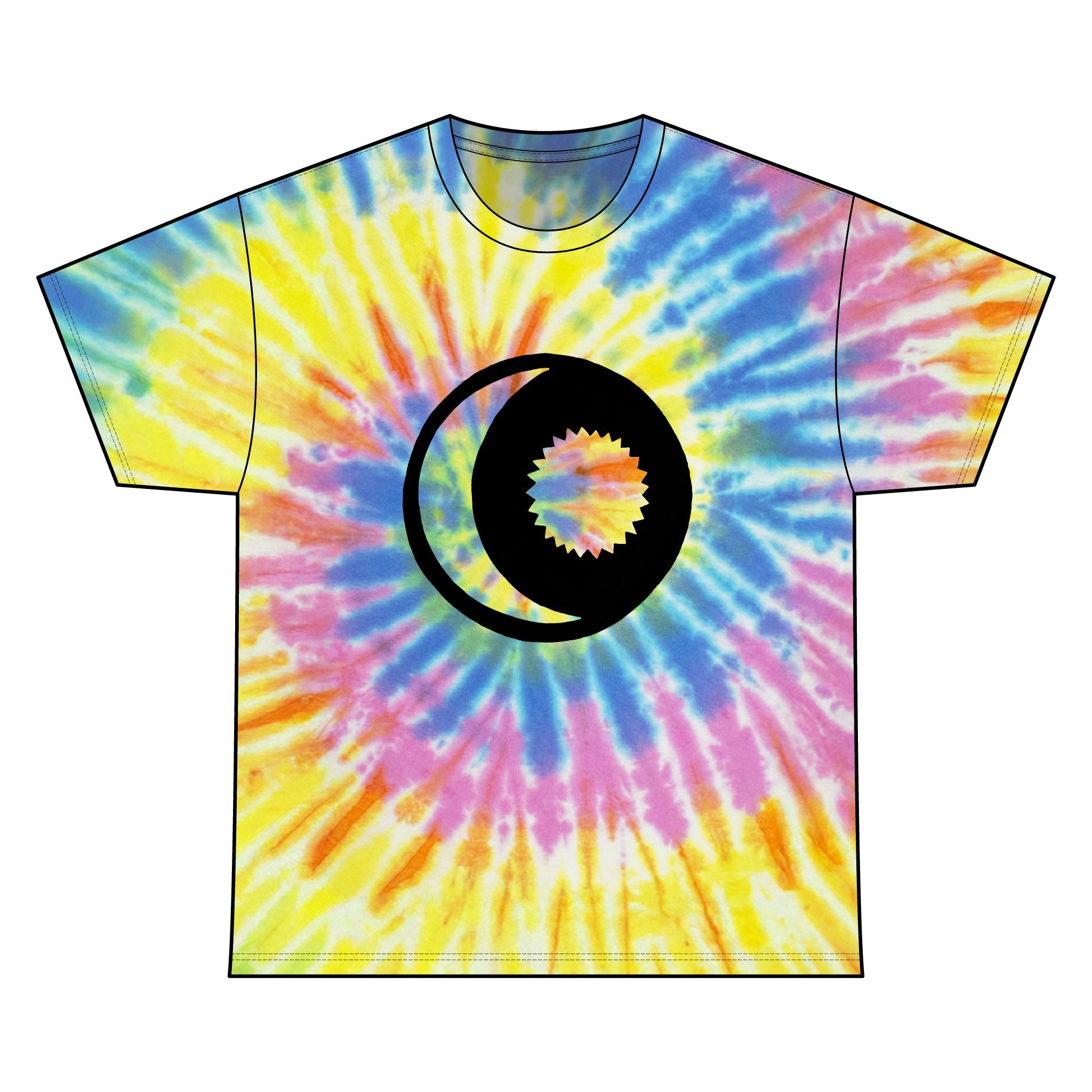 Sun & Moon Spiral Tie-Dye Tee