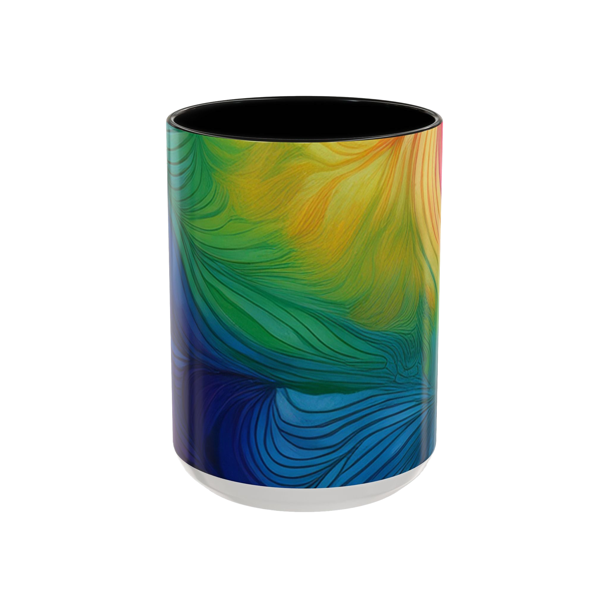 Vibrant Abstract Colorful Ceramic Cup