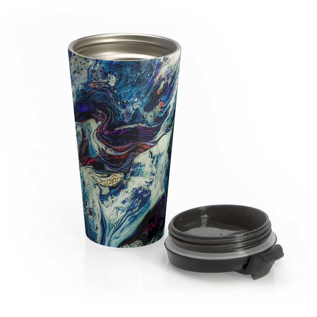 Abstract Stainless Steel Eco-Friendly Travel Mug