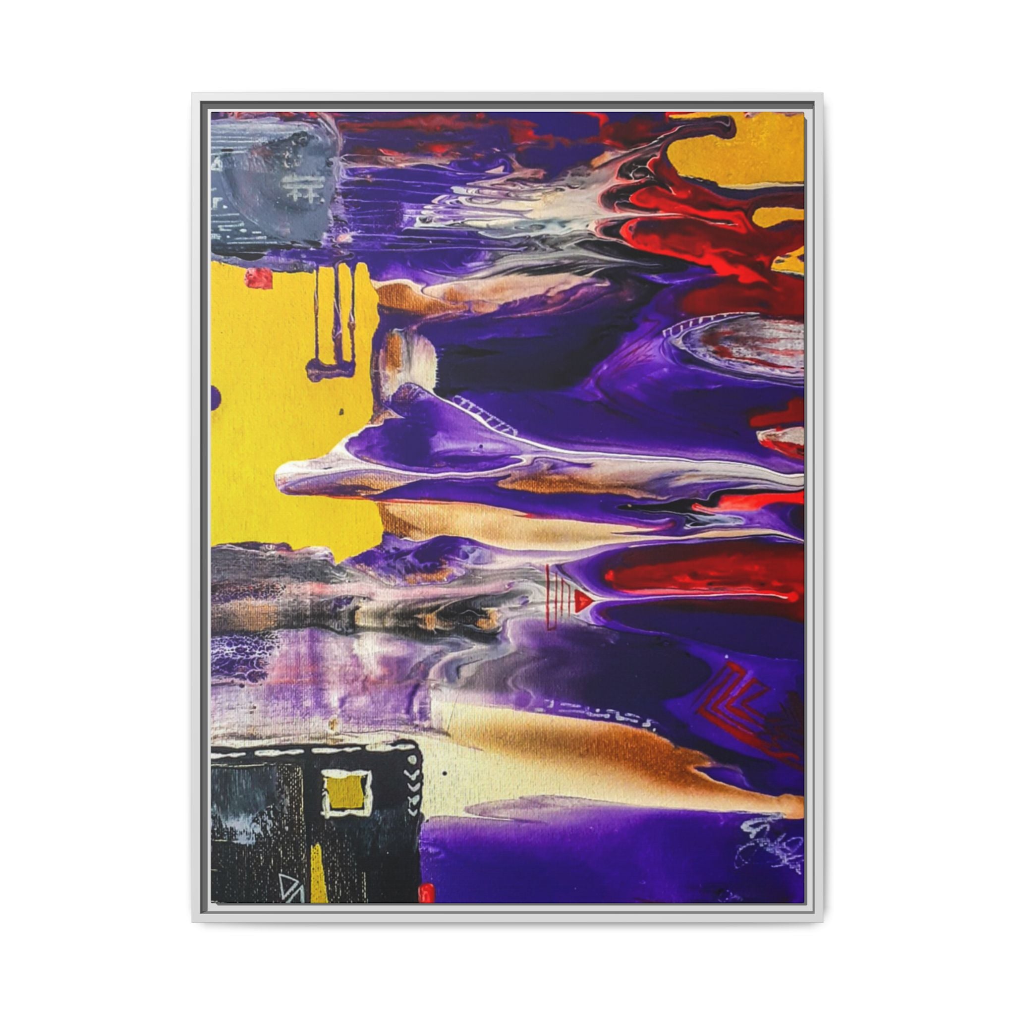 Vibrant Tribal Modern Abstract Framed Wall Art Décor