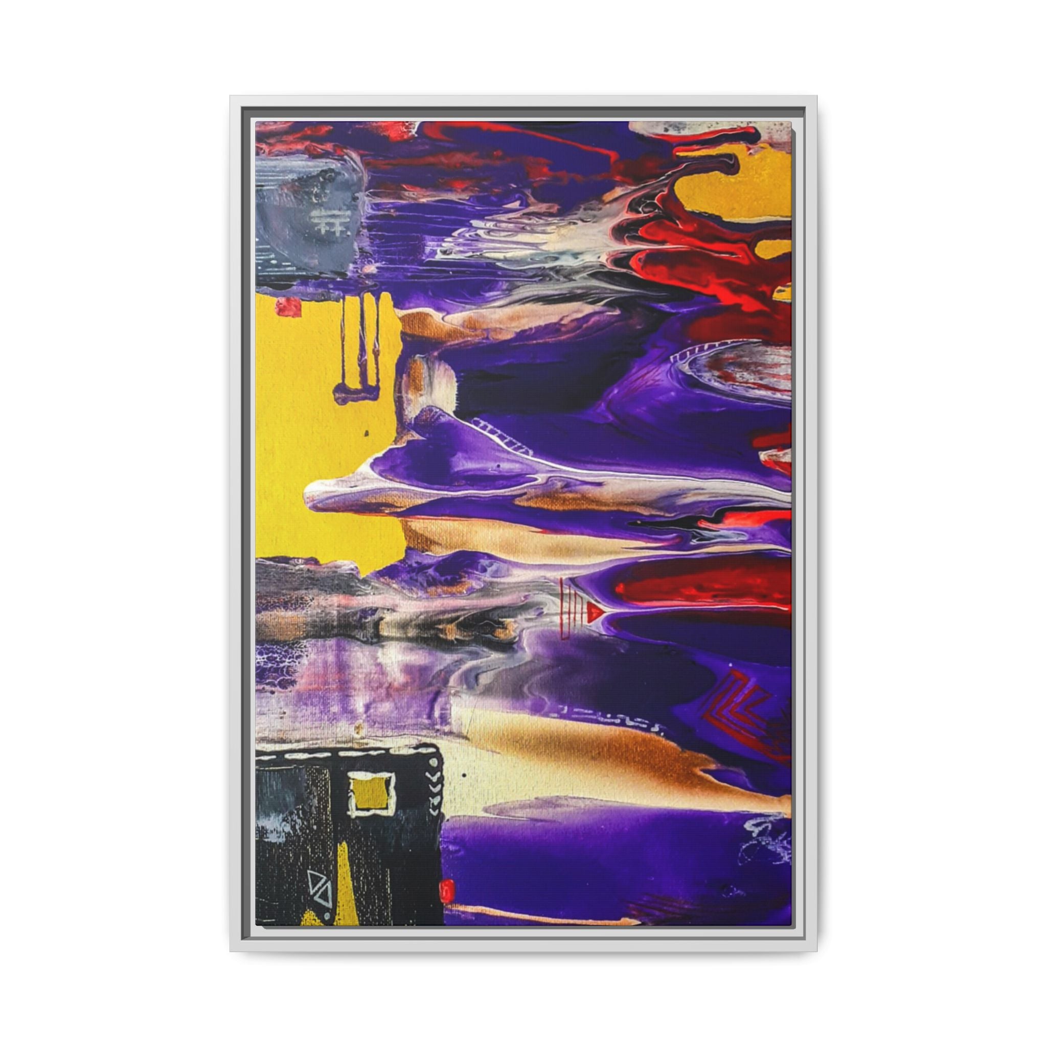 Vibrant Tribal Modern Abstract Framed Wall Art Décor