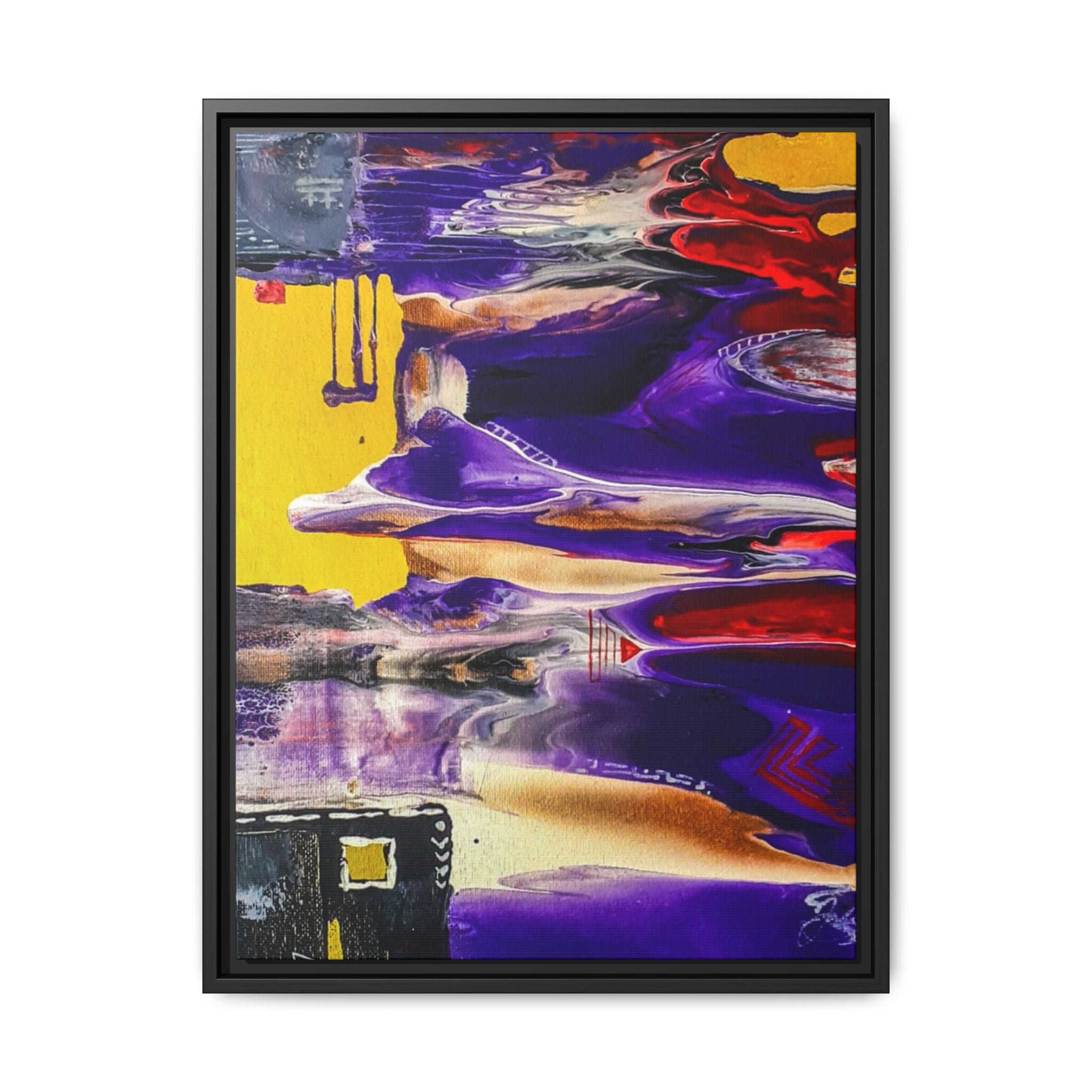 Vibrant Tribal Modern Abstract Framed Wall Art Décor