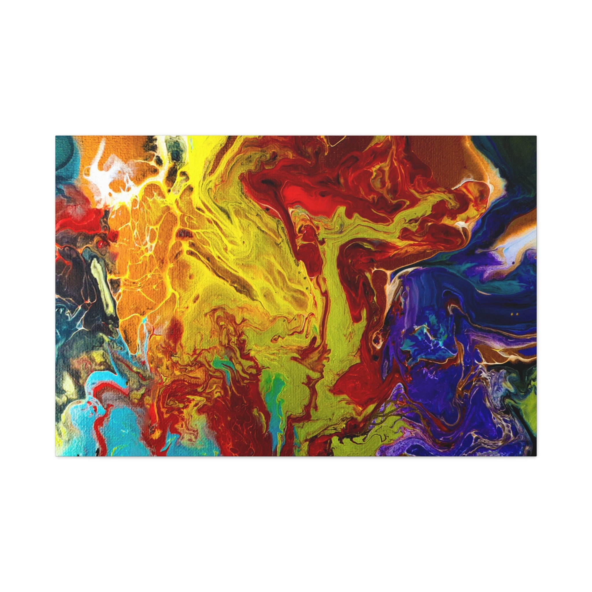 "Red Rain" Vibrant Abstract Canvas Wall Art Decor
