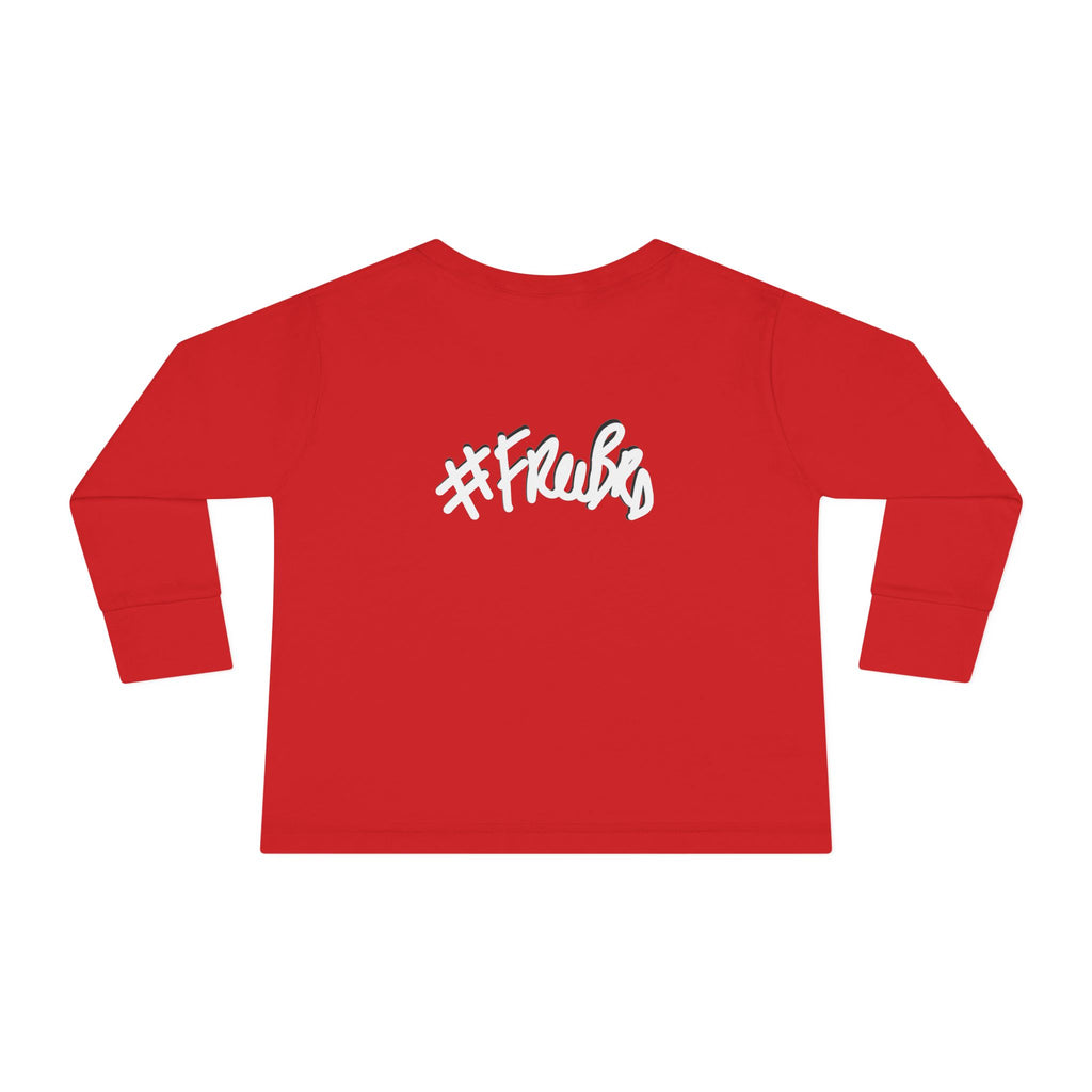 Toddler Long Sleeve Tee with Playful Rocket Graphic Design